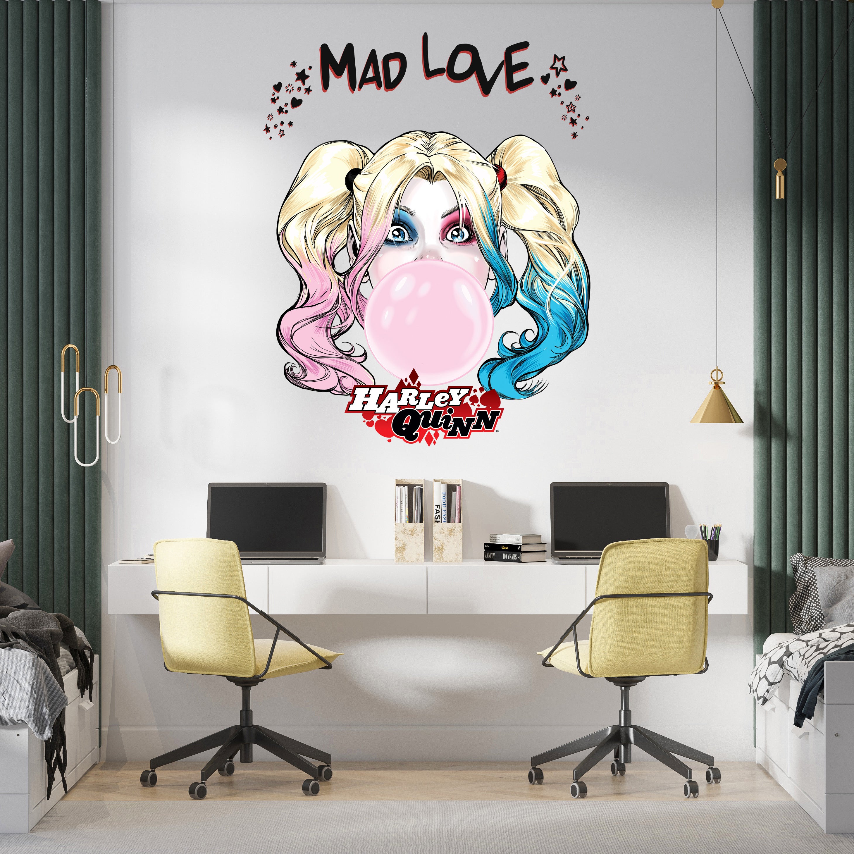 Harley Quinn Mad Love Batman Superhero 3D Wall Sticker Decal Home Decor Wall Art