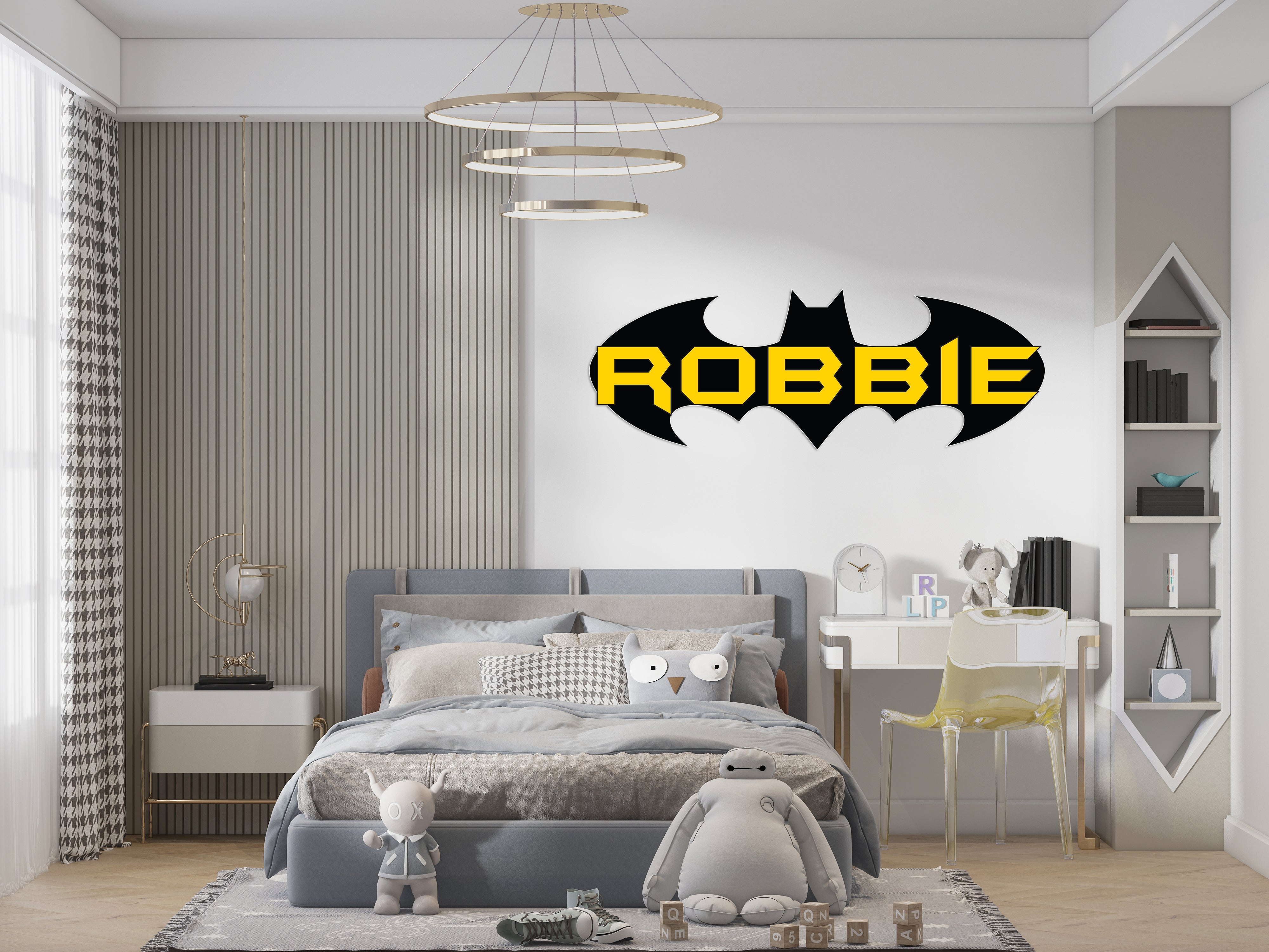 Batman Logo Personalized Custom Name Wall Sticker Decal