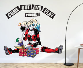 Harley Quinn Batman Superhero 3D Wall Sticker Decal Home Decor Wall Art