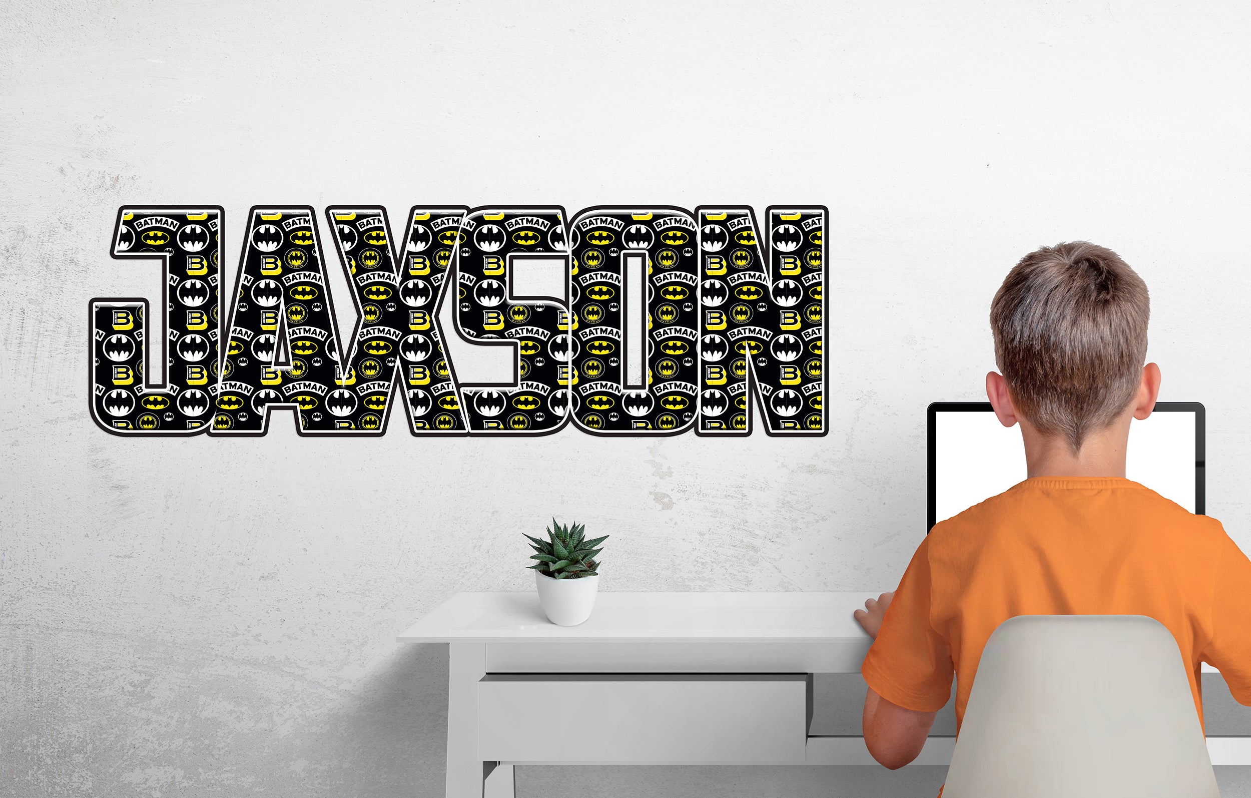 Batman Personalized Custom Name Wall Sticker Decal