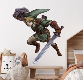 Link Legend Of Zelda Wall Decal Sticker Kids Room Art Mural LZ02