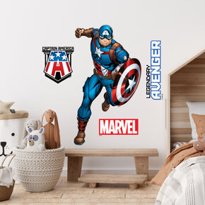 Captain America Superhero 3D Wall Sticker Decal Home Decor Wall Art