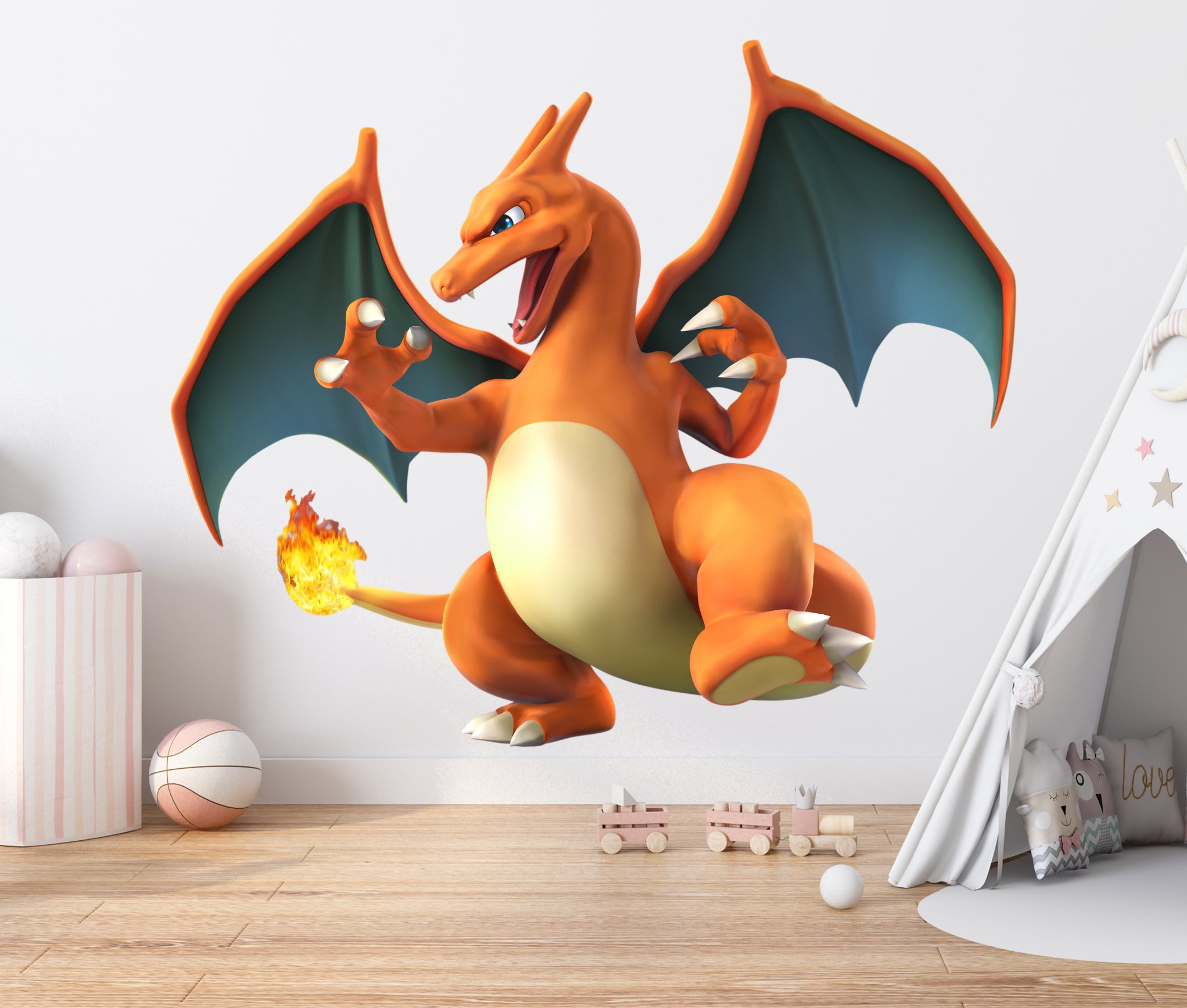 Charizard 3D Pokemon Wall Sticker Removable Decal Home Decor Art Mural C356