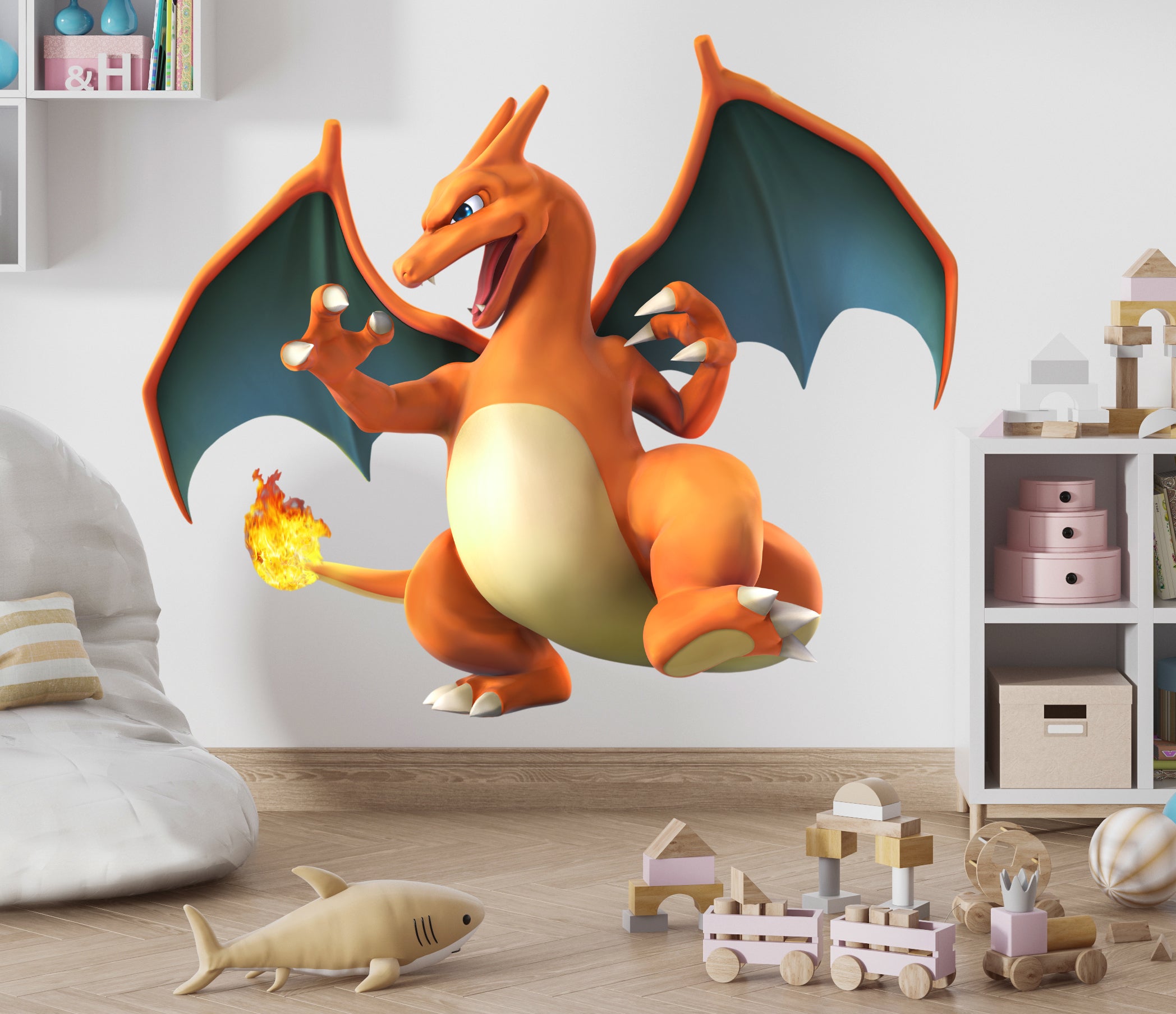 Charizard 3D Pokemon Wall Sticker Removable Decal Home Decor Art Mural C356