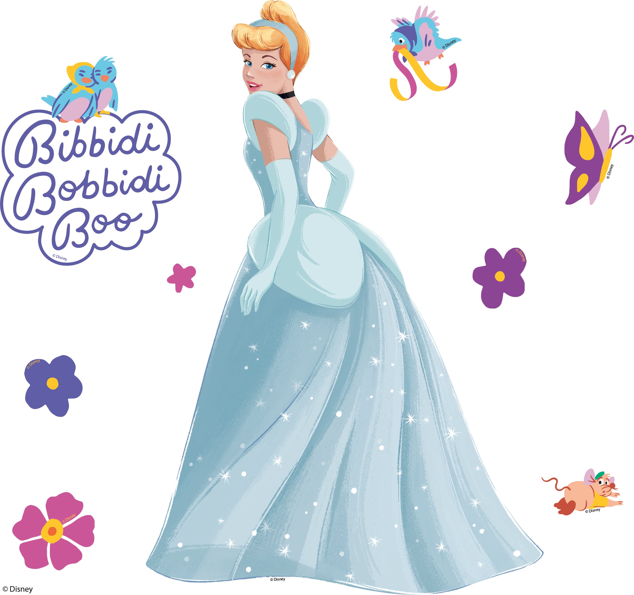 Cinderella Disney Princess 3D Wall Sticker Decal Home Decor Wall Art