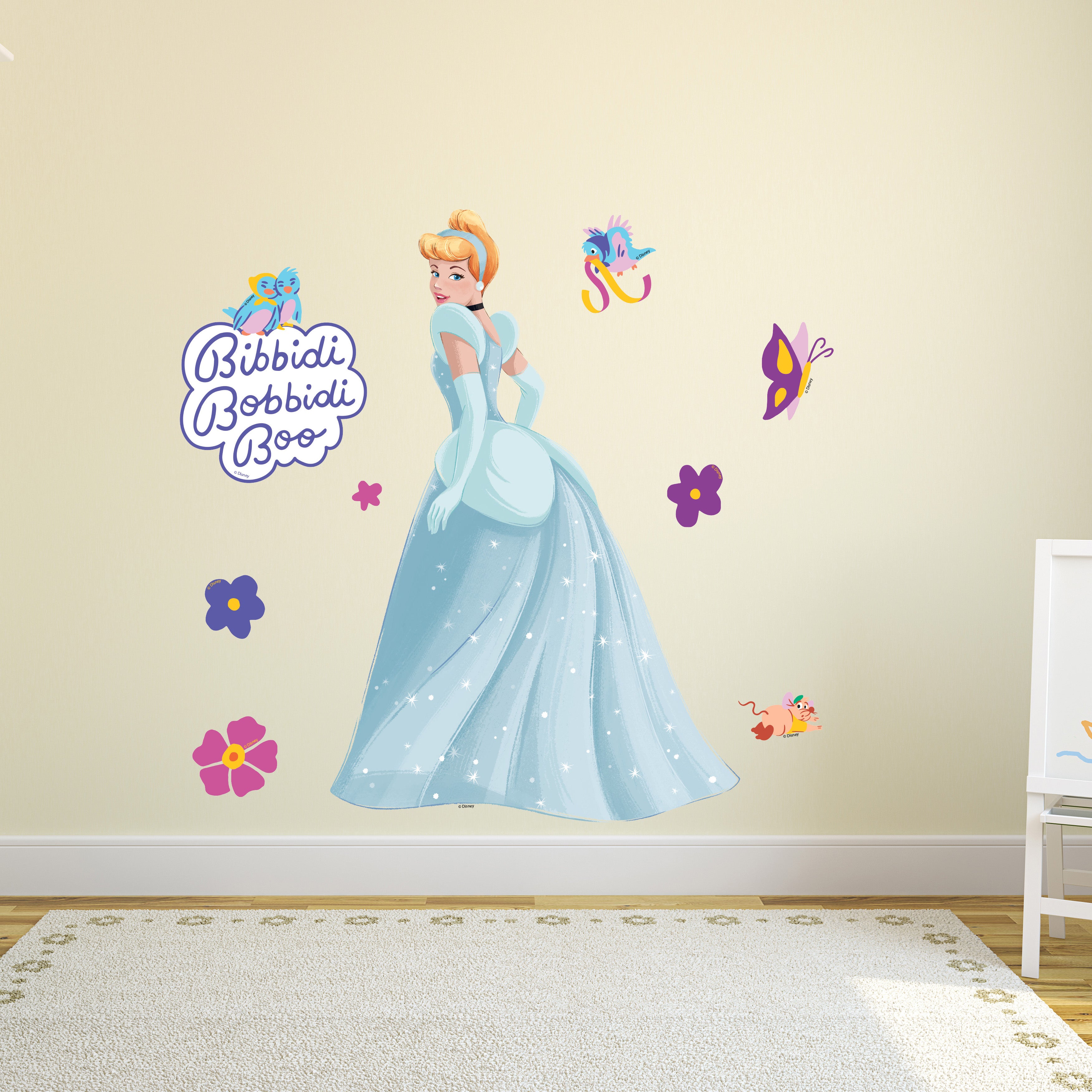 Cinderella Disney Princess 3D Wall Sticker Decal Home Decor Wall Art