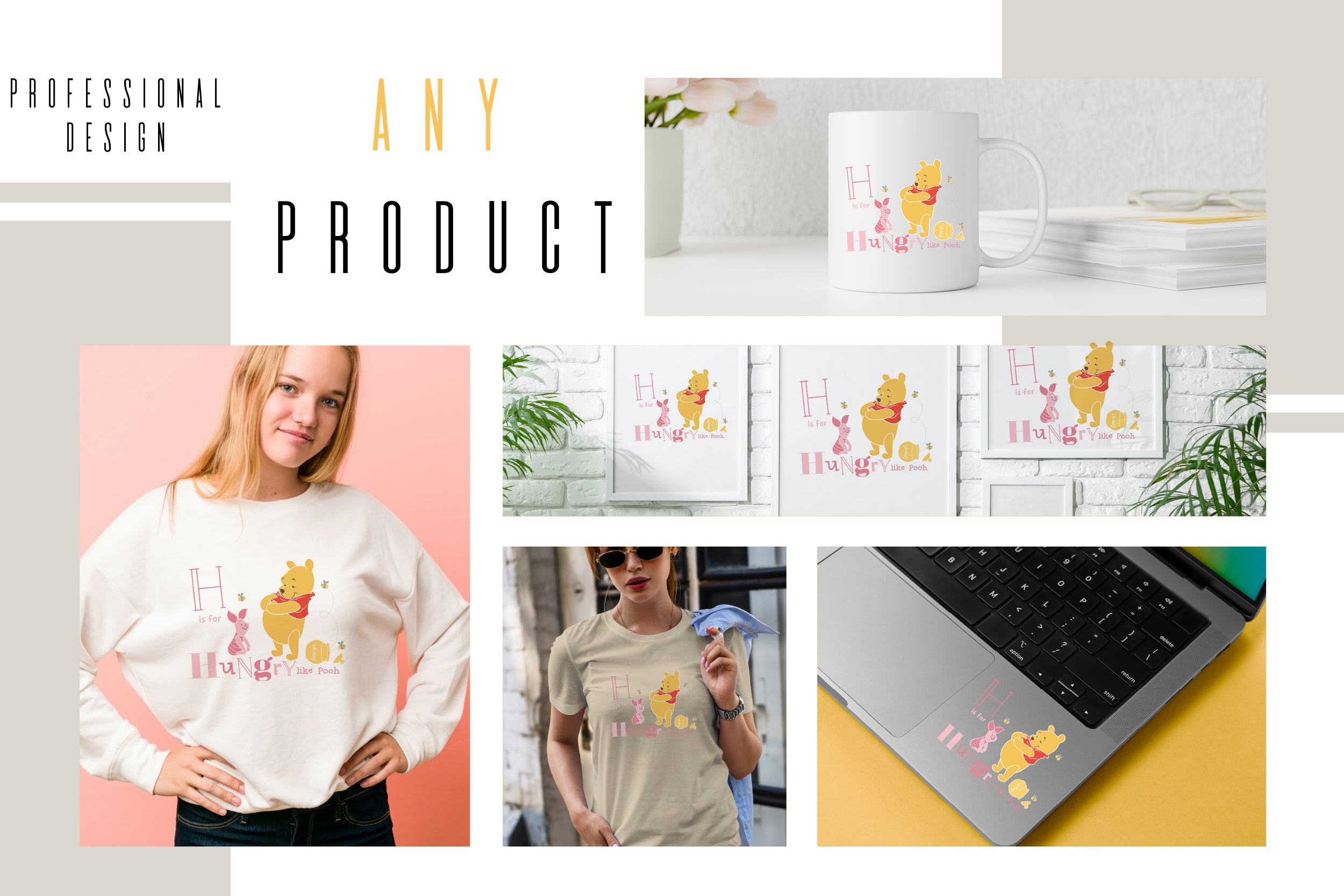 Winnie The Pooh Premium Layered SVG Vector for Cricut and Silhouette Digital File Download