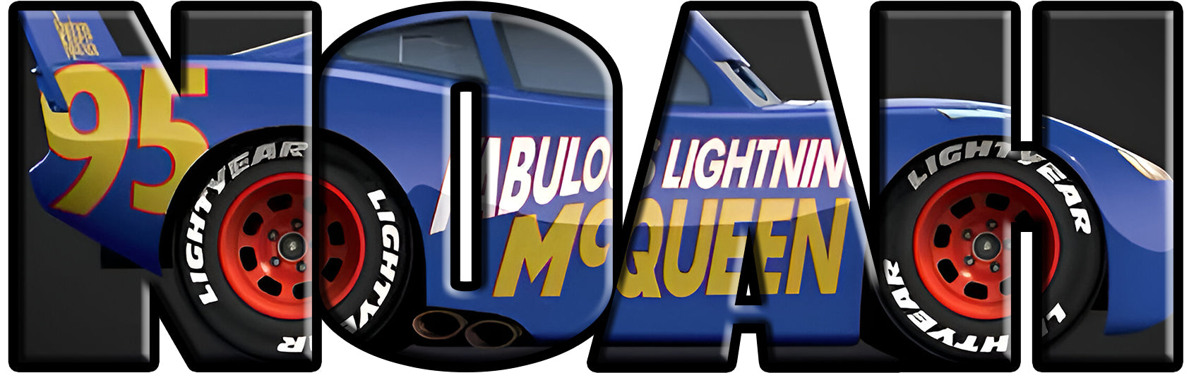 Disney Cars Blue Mcqueen Personalized Name Wall Sticker Removable Decal Custom Decor Art CMO15