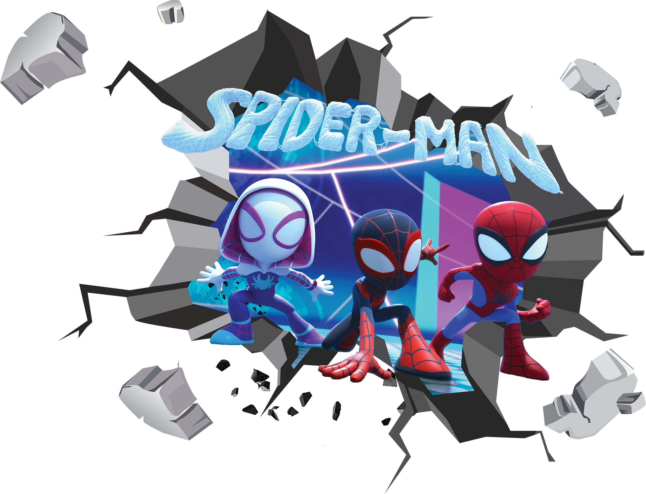 Spidey And His Amazing Friends Explosion Effect Wall Sticker