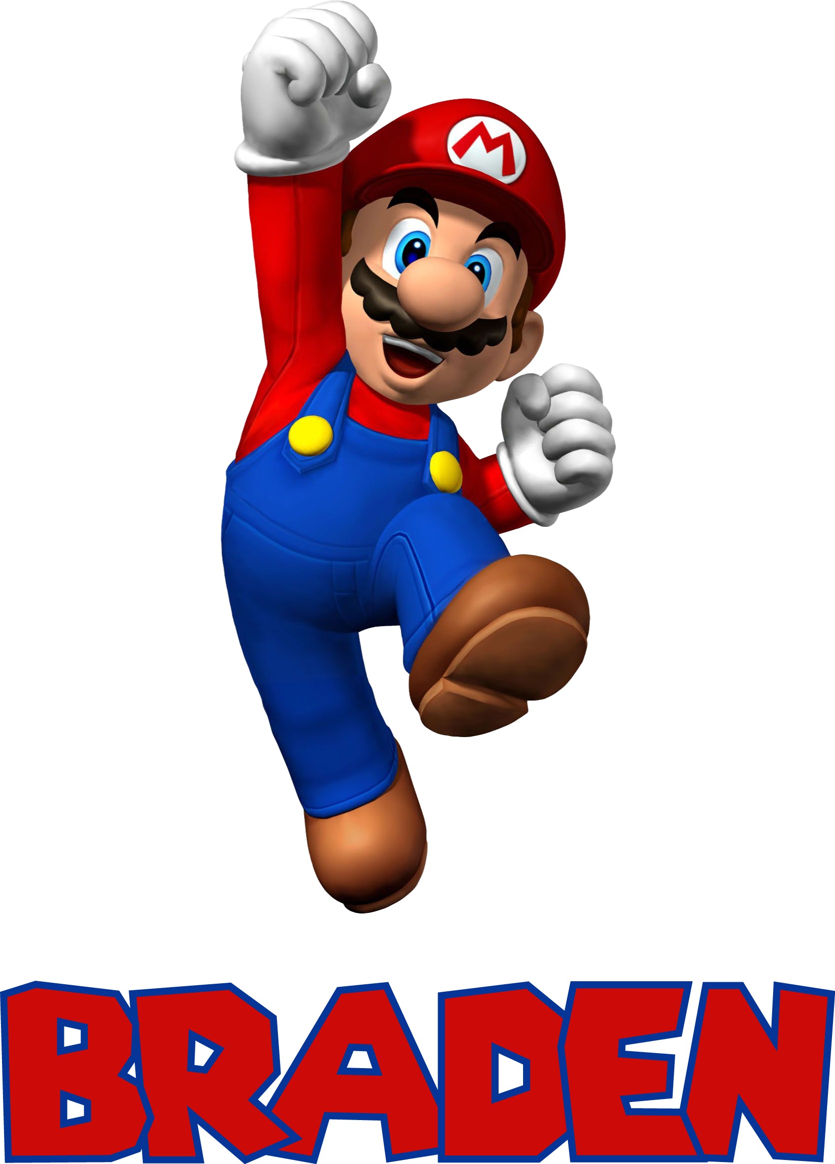 Super Mario Personalized Name Wall Sticker Removable Decal Custom Wall Art SMR38