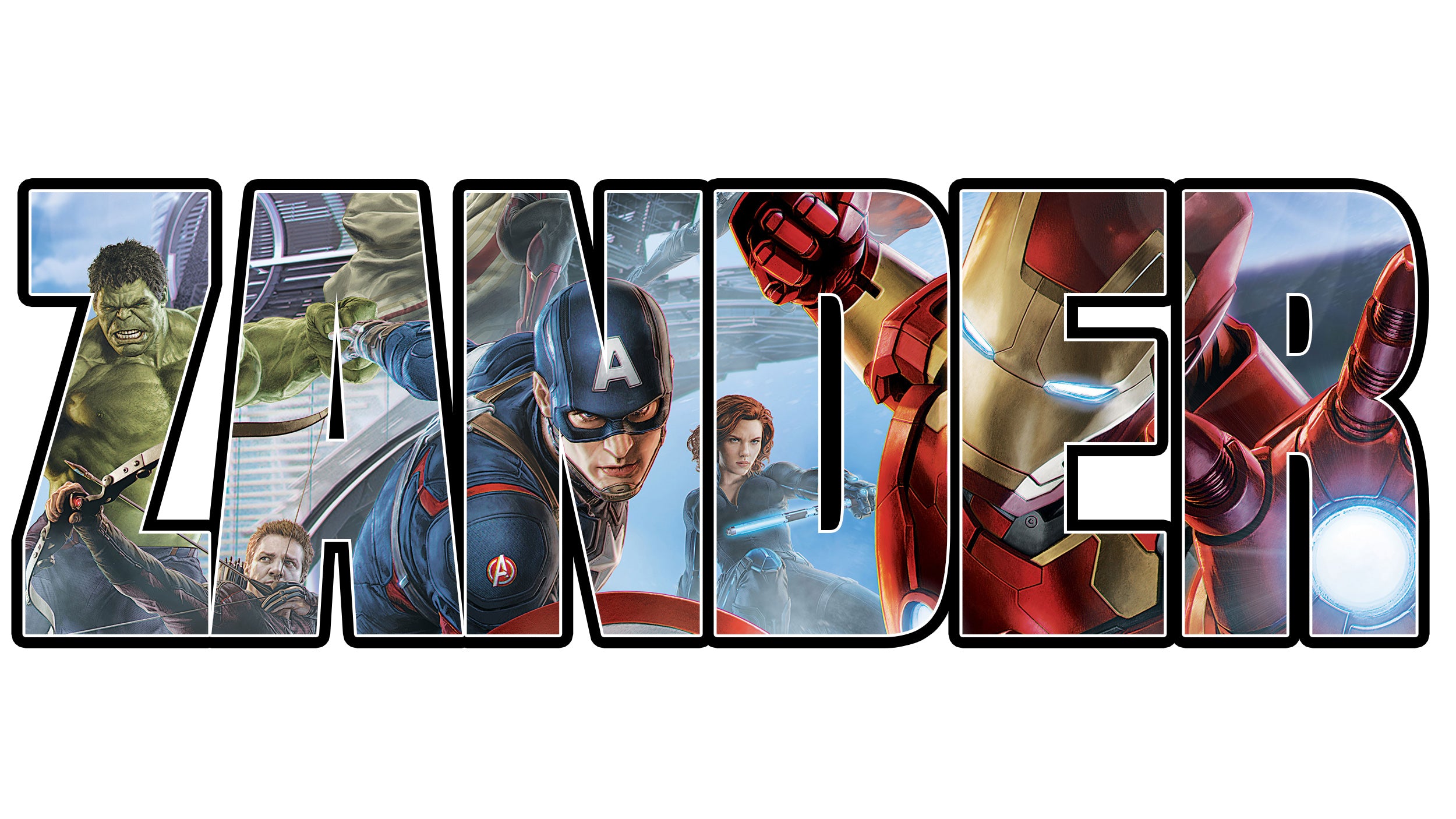 Marvel Avengers Super Heroes Personalized Custom Name Wall Sticker Decal 01