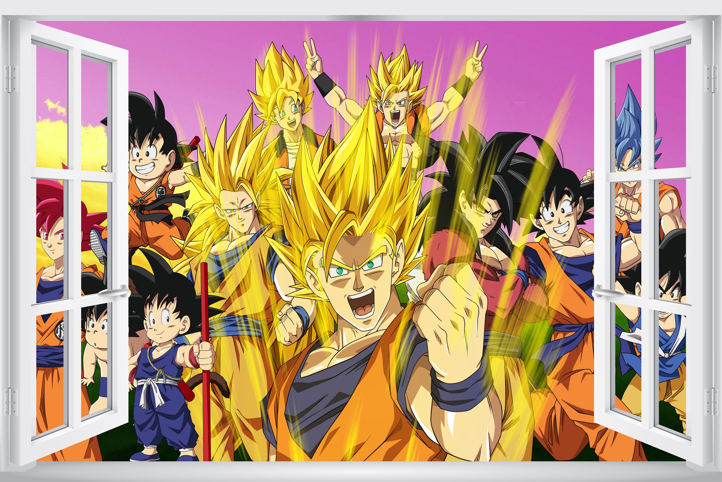 Dragon Ball Z 3D Window Wall Sticker Removable Decal Home Decor Mural Wall Art GMD31