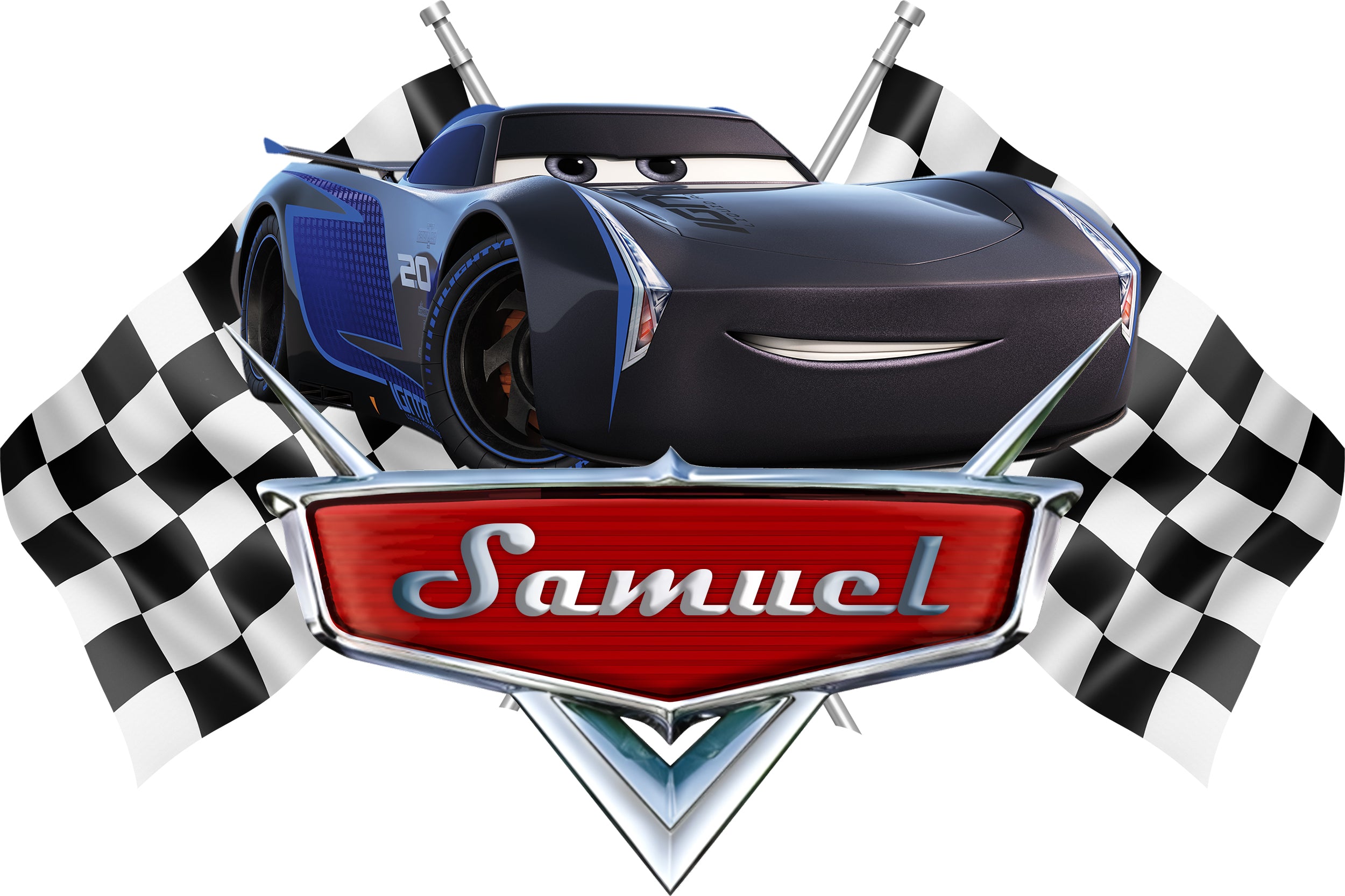 Disney Cars Jackson Storm Personalized Name Wall Sticker Removable Decal Custom CMO08