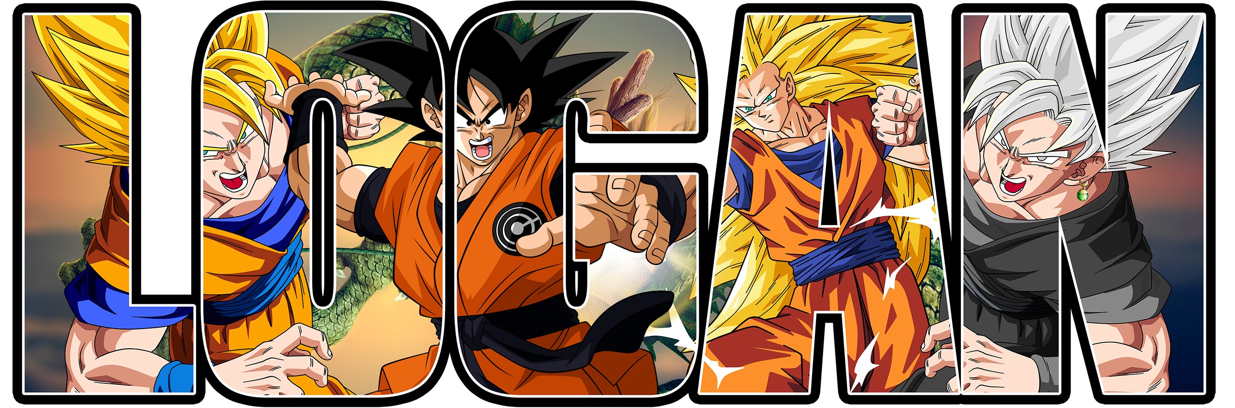 Son Goku Dragon Ball Z Personalized Custom Name Wall Sticker Decal GMD52