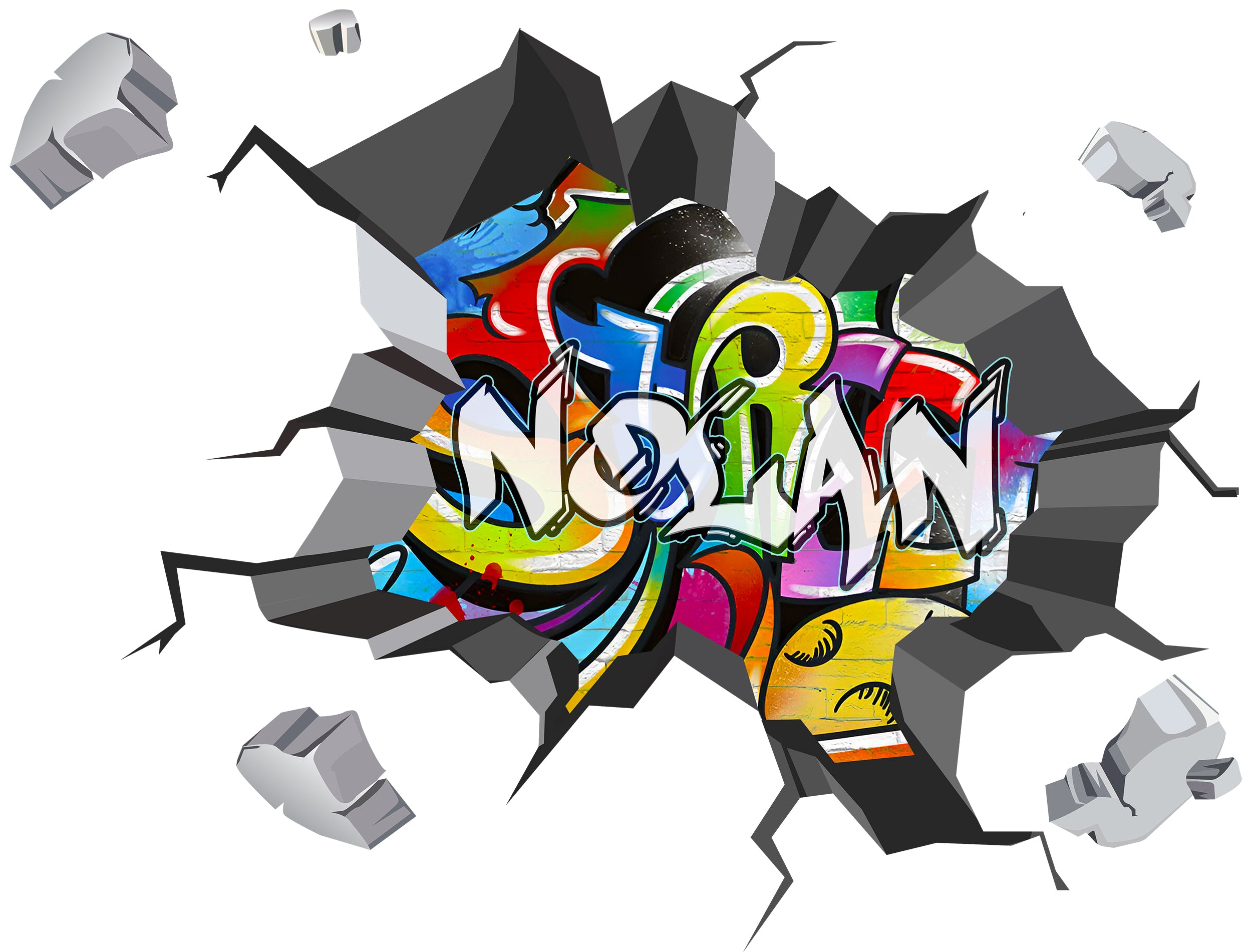 Graffiti 3D Explosion Wall Art Sticker Decal Home Decor Mural OR34