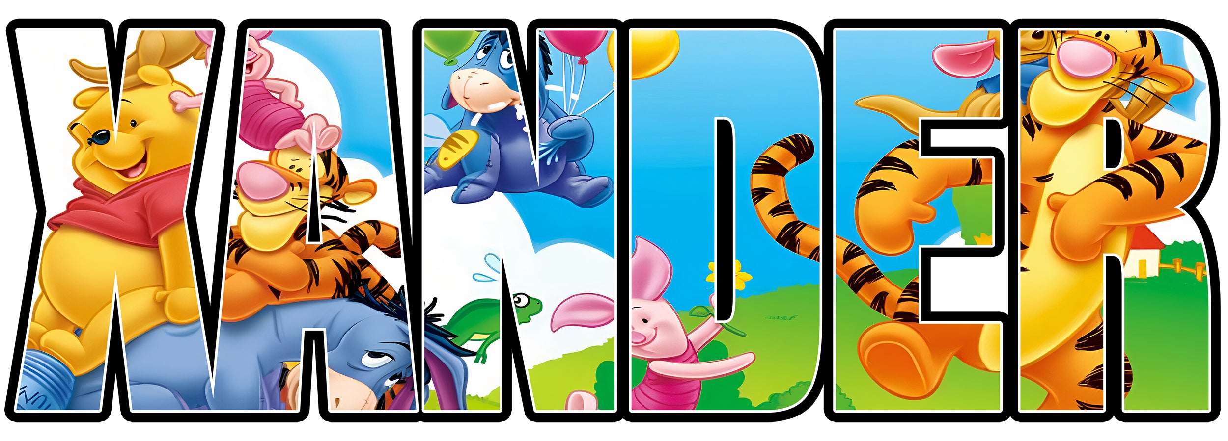 Winnie The Poog Disney Personalized Name Wall Sticker Decal Custom Decor Art WTP29