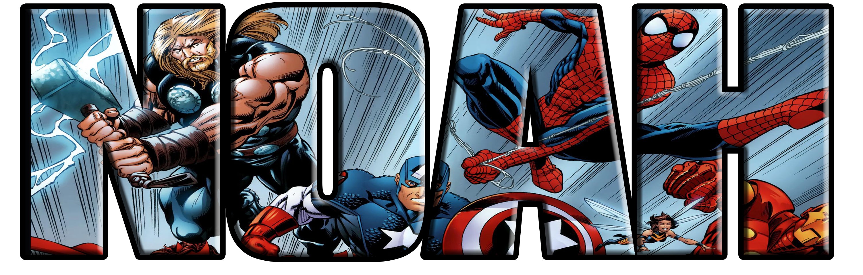 THE AVENGERS Super Heroes Personalized Custom Name Wall Sticker Decal WP75