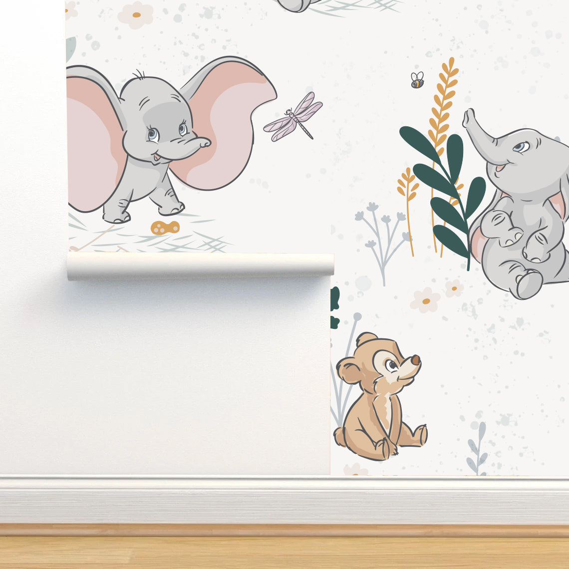 Dumbo Disney Woven Self-Adhesive Removable Wallpaper Modern Mural