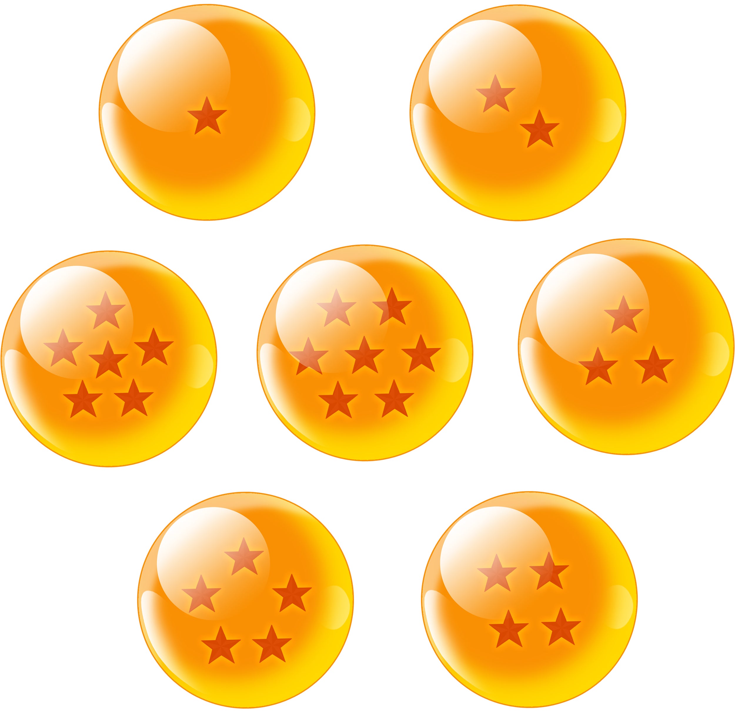 ALL 7 Dragon Balls Dragon Ball Z Wall Decal Wall Sticker Kids Room Wall Art Mural GMD30