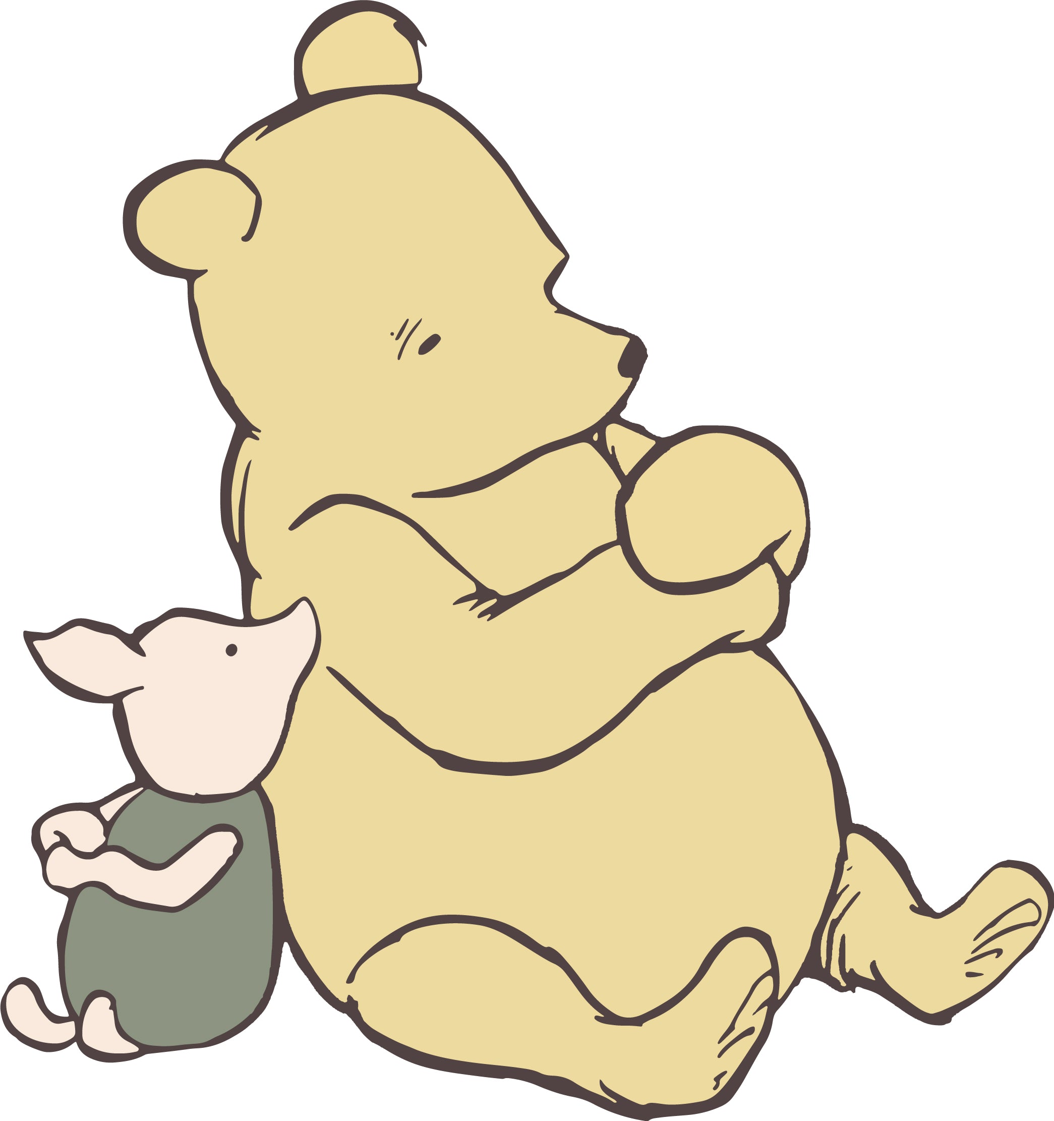 Winnie The Pooh & Piglet Wall Decal Wall Sticker Kids Room Wall Art Mural WTP18
