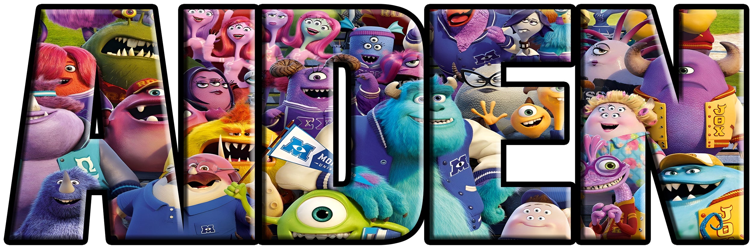 Monsters Inc Disney Personalized Name Wall Sticker Removable Decal Custom Decor Art MIC02