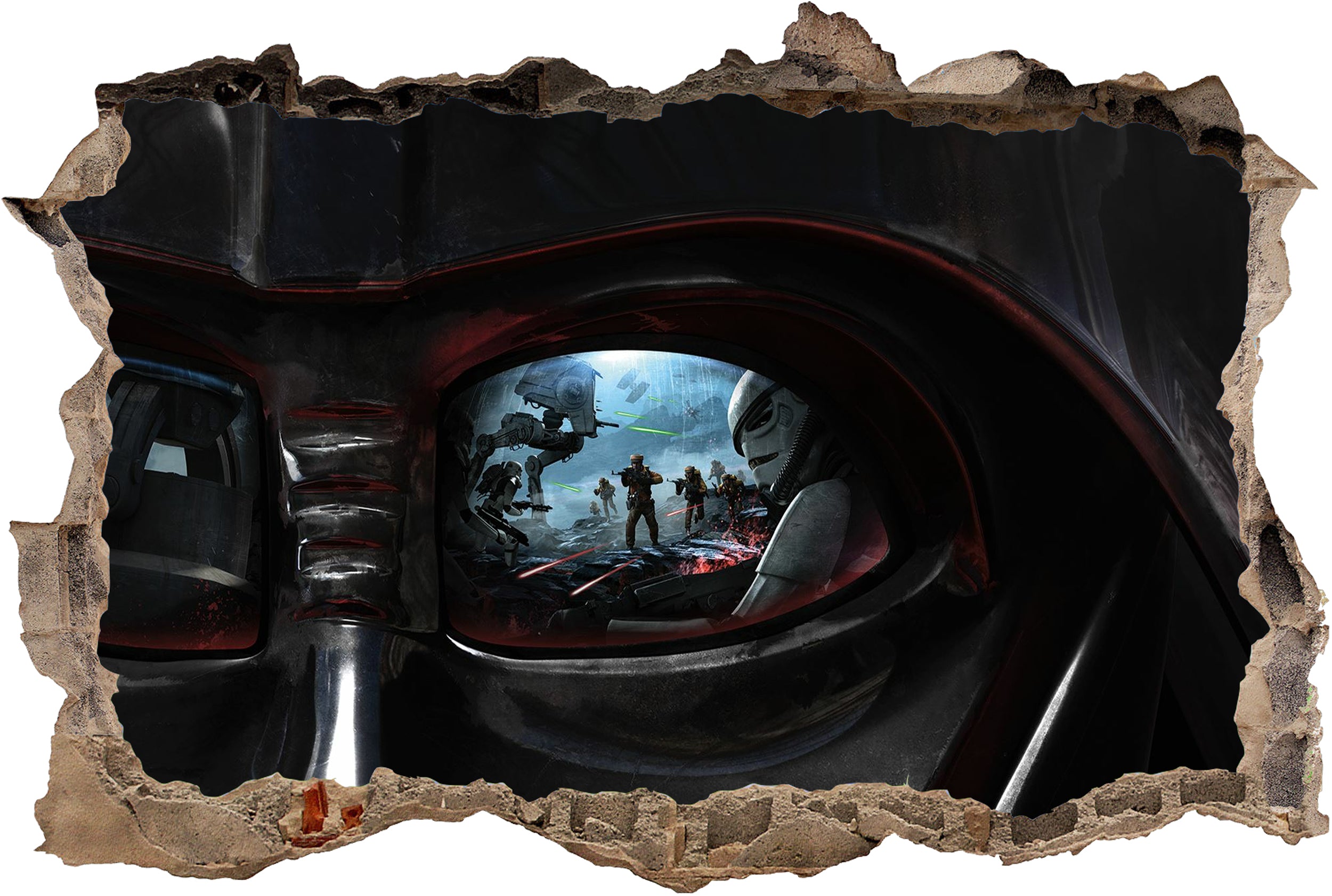 Star Wars Darth Vader 3D Smashed Wall Decal Sticker Art Decor SW32