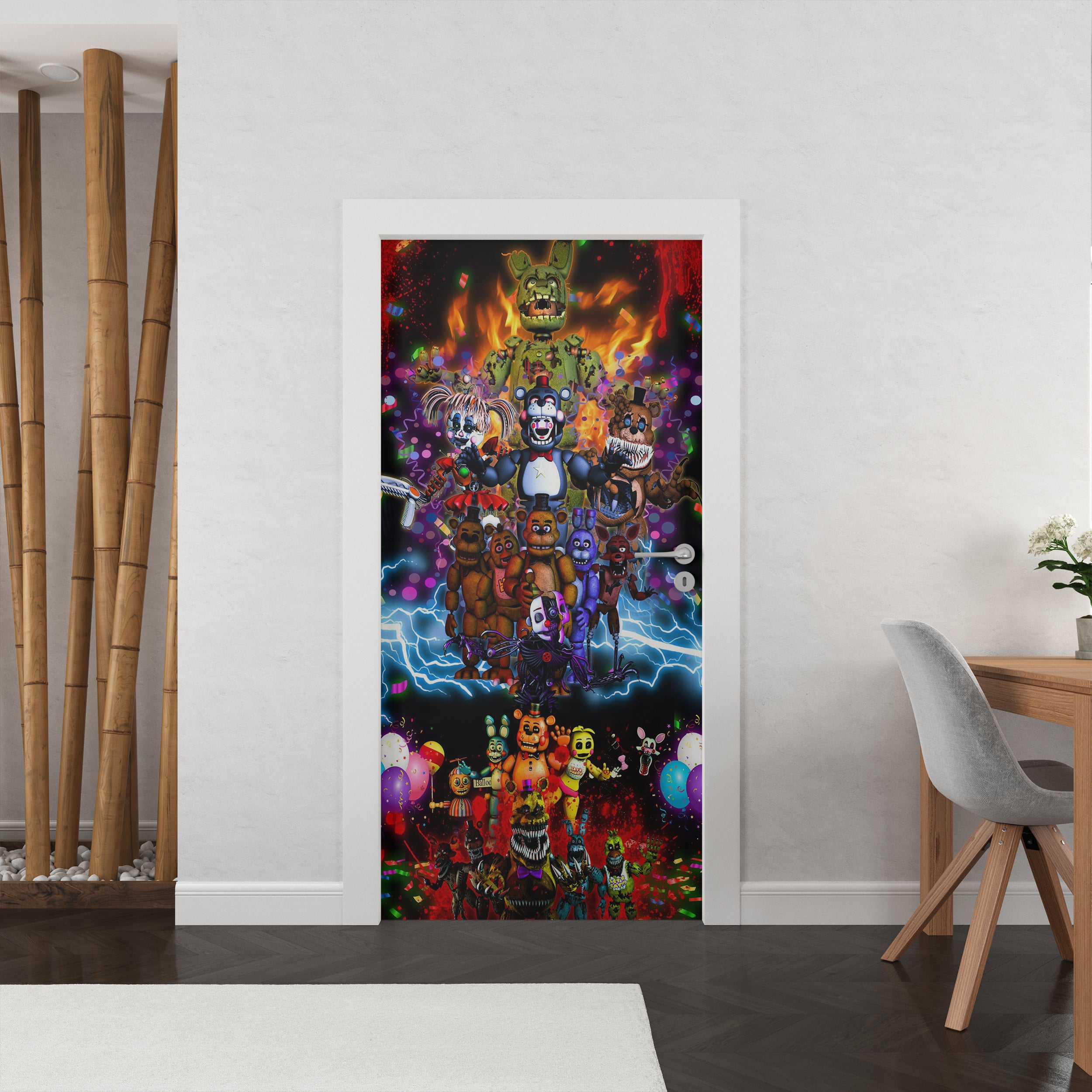 Five Nights At Freddy's Personalized DOOR Wallpaper Decal Removable Sticker FN11