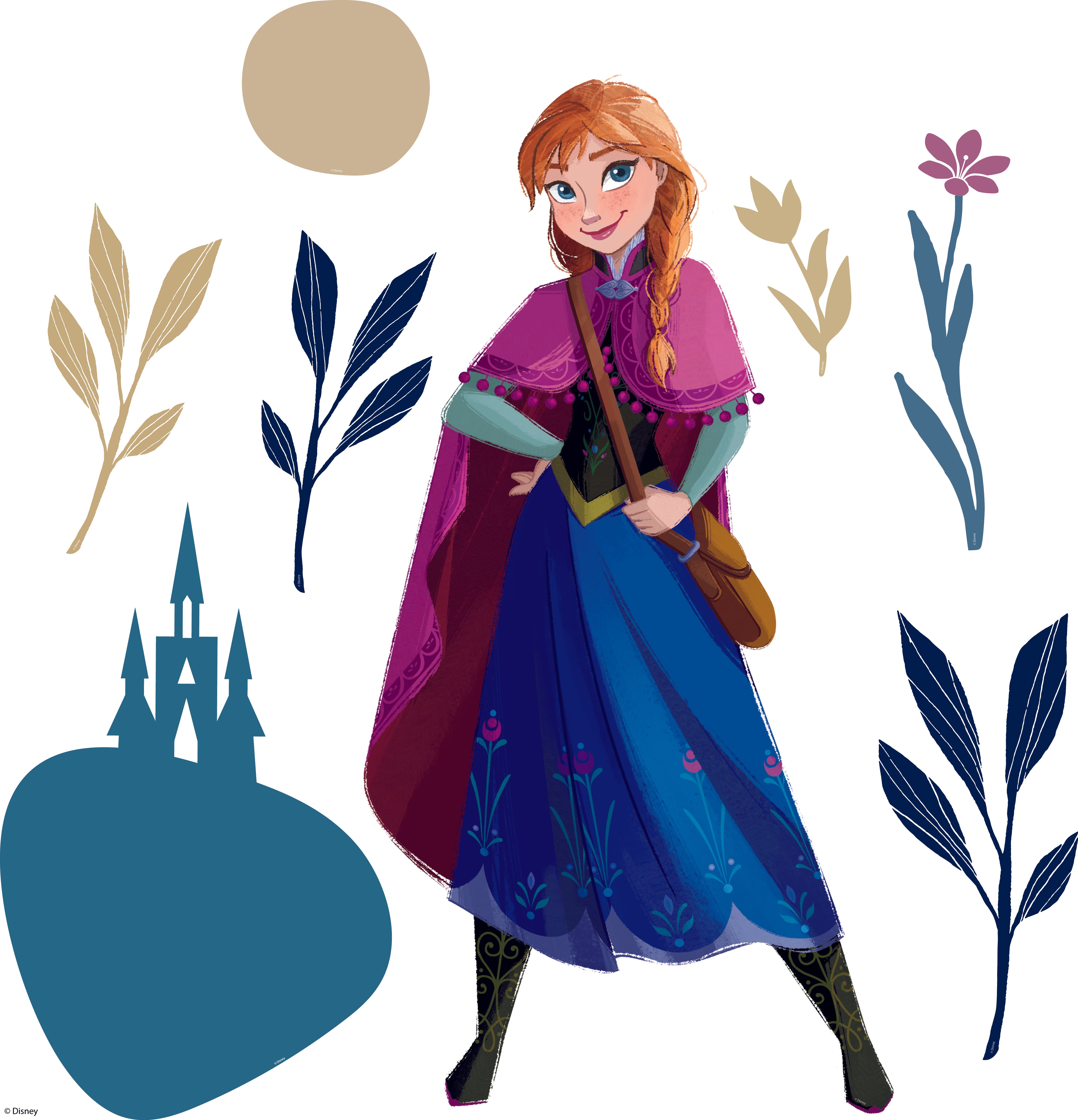 Anna Frozen Disney Princess 3D Wall Sticker Decal Home Decor Wall Art