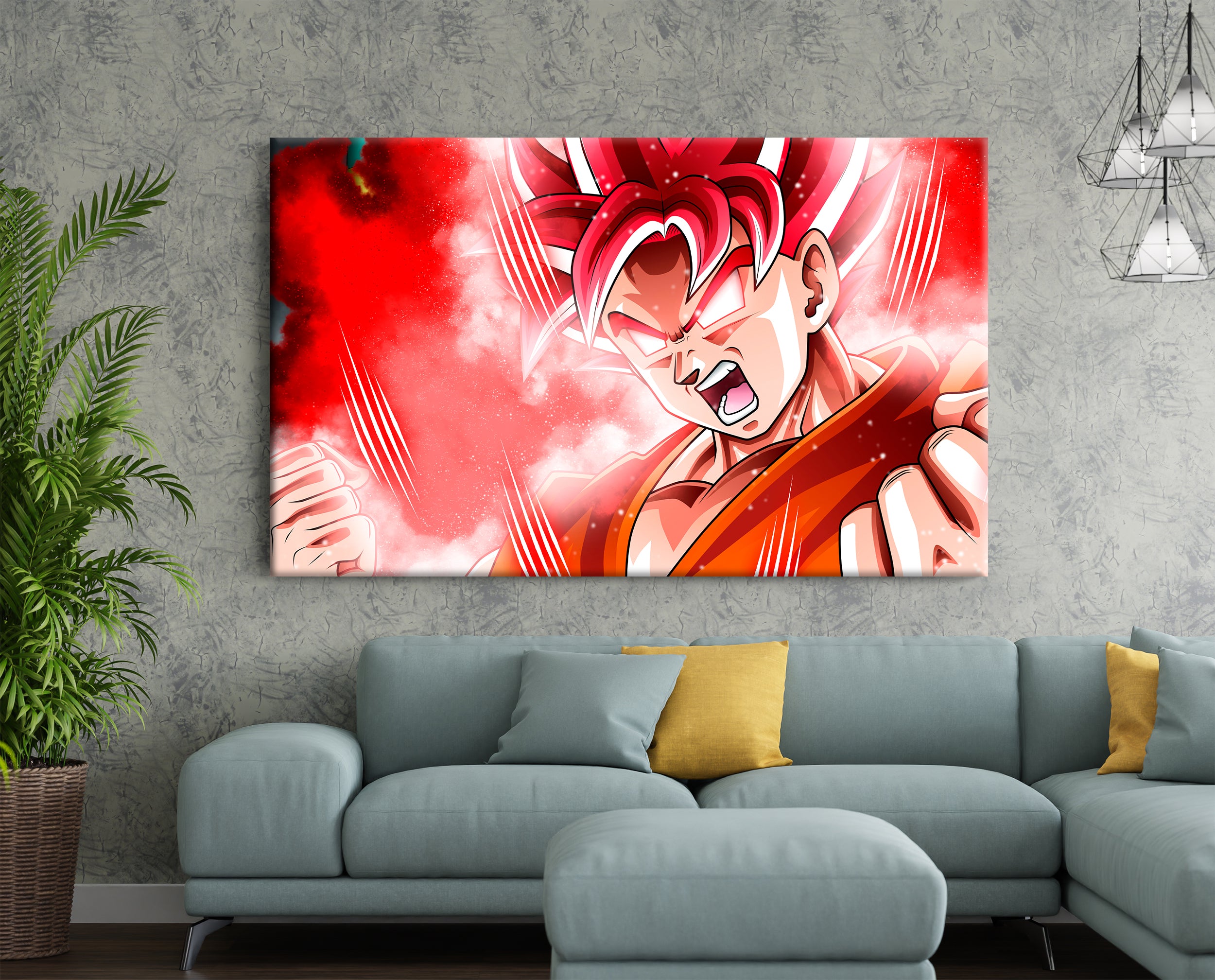Son Goku SSJ Dragon Ball Z Canvas Print Wall Art Wall Decor Giclee