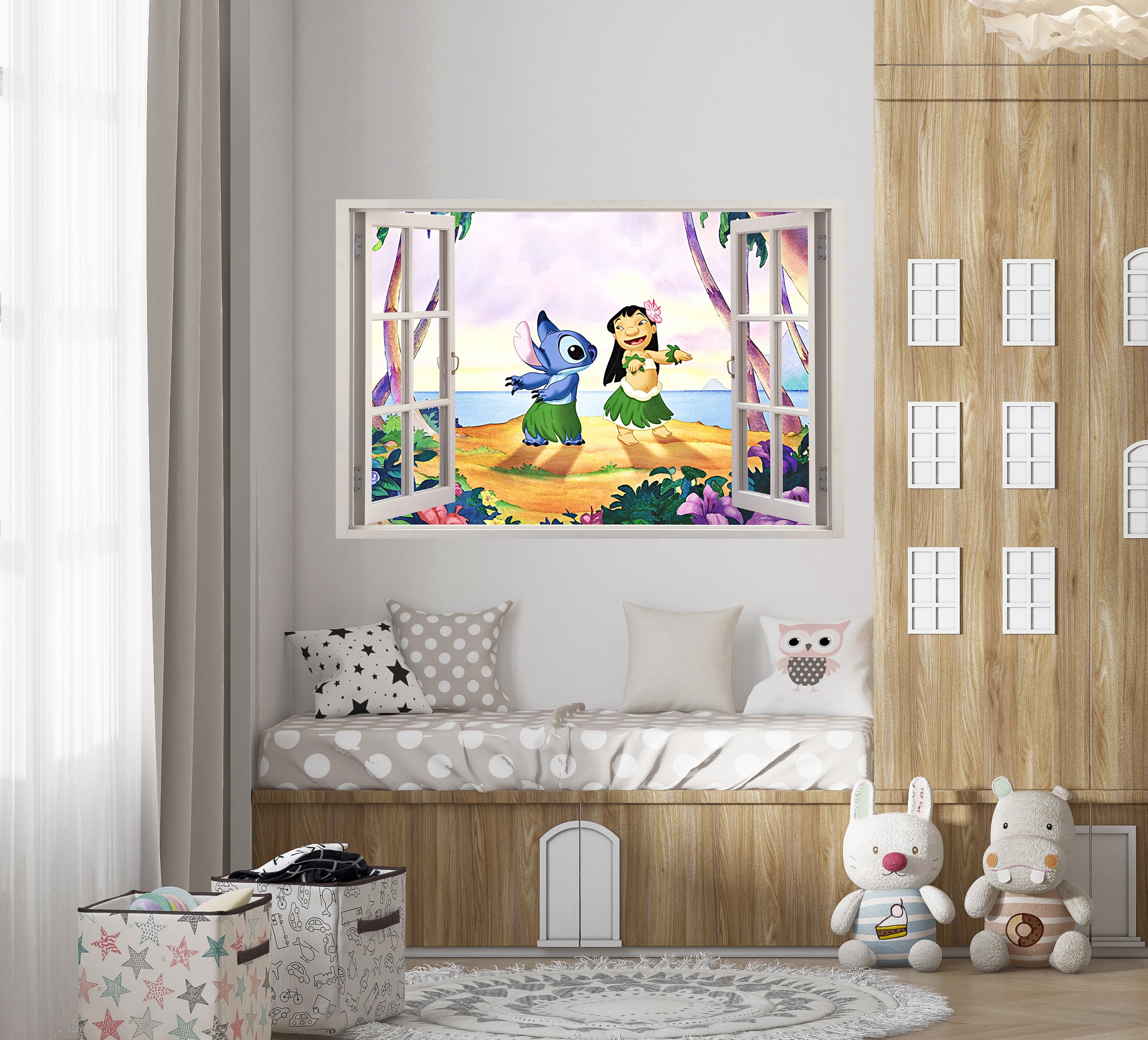 Stitch 3D Window Wall Sticker Removable Decal Home Decor Mural Wall Art H348