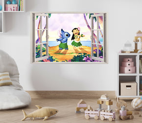 Stitch 3D Window Wall Sticker Removable Decal Home Decor Mural Wall Art H348