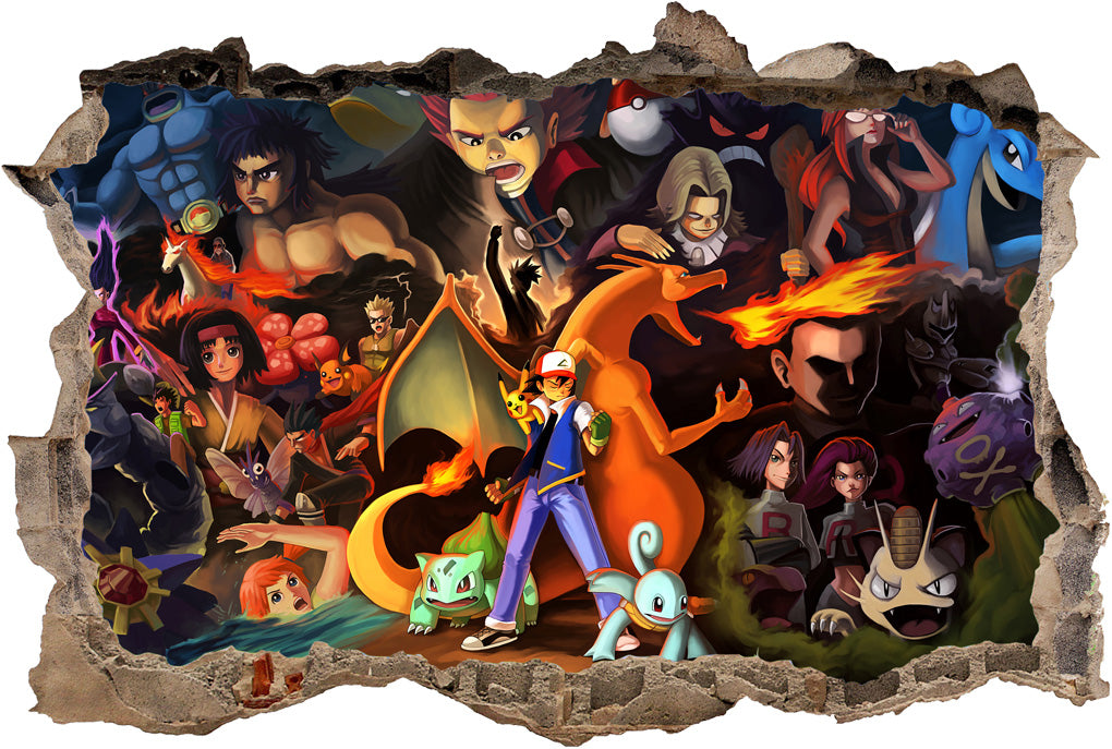 Pokemon Wall Decal Removable Sticker Wall Art Decor Mural H708
