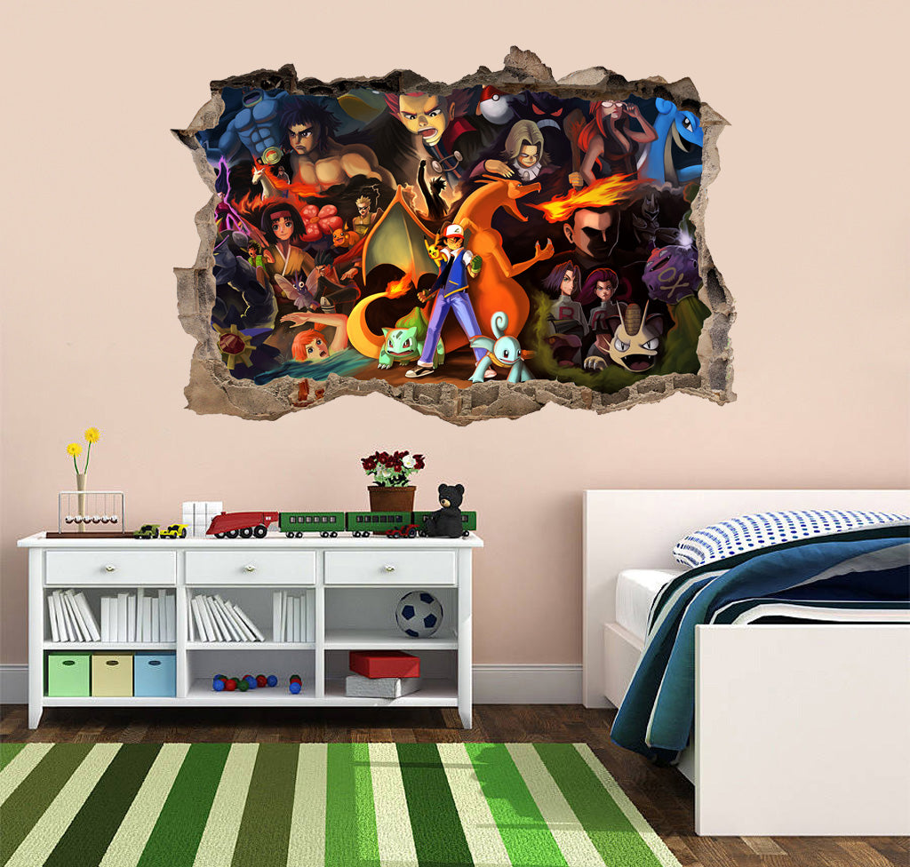Pokemon Wall Decal Removable Sticker Wall Art Decor Mural H708