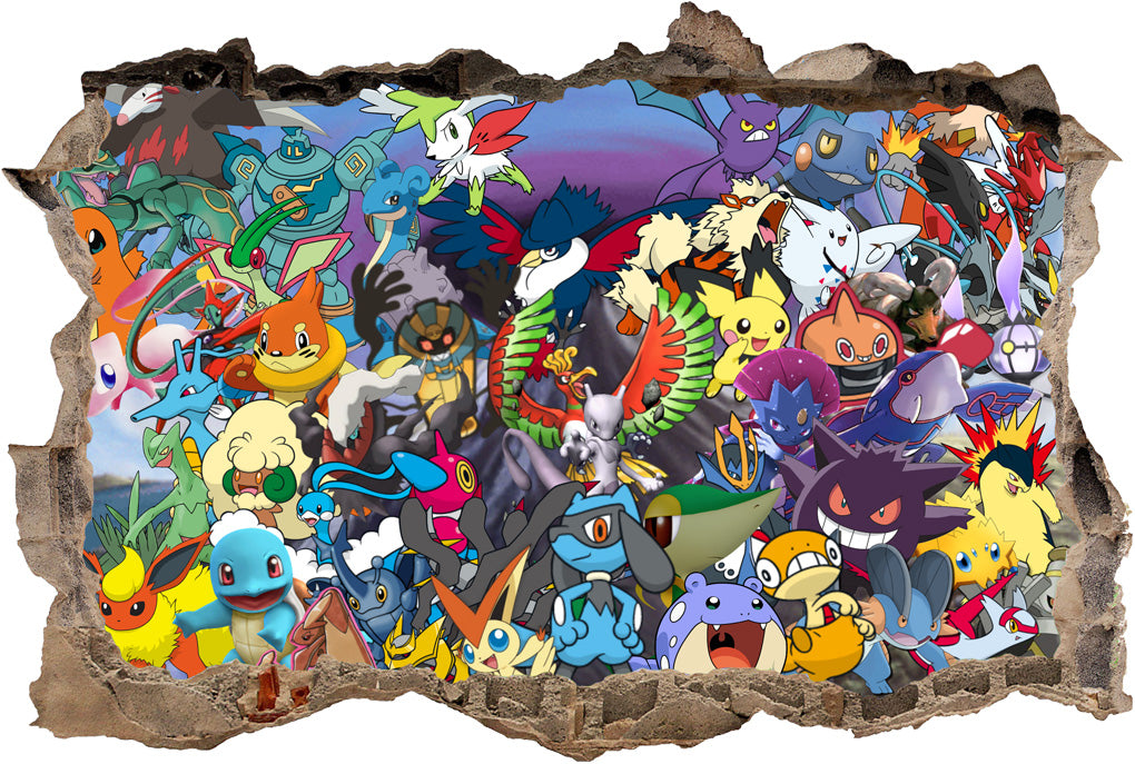 Pokemon Wall Decal Removable Sticker Wall Art Decor Mural H709