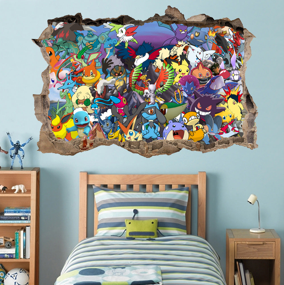 Pokemon Wall Decal Removable Sticker Wall Art Decor Mural H709