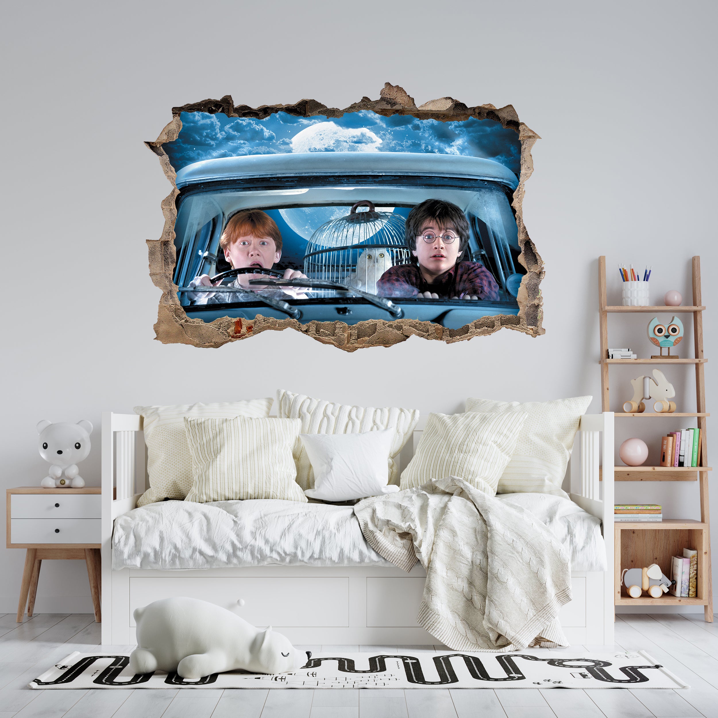 Harry Potter Hogwarts Castle 3D Smashed Broken Decal Wall Sticker 1005