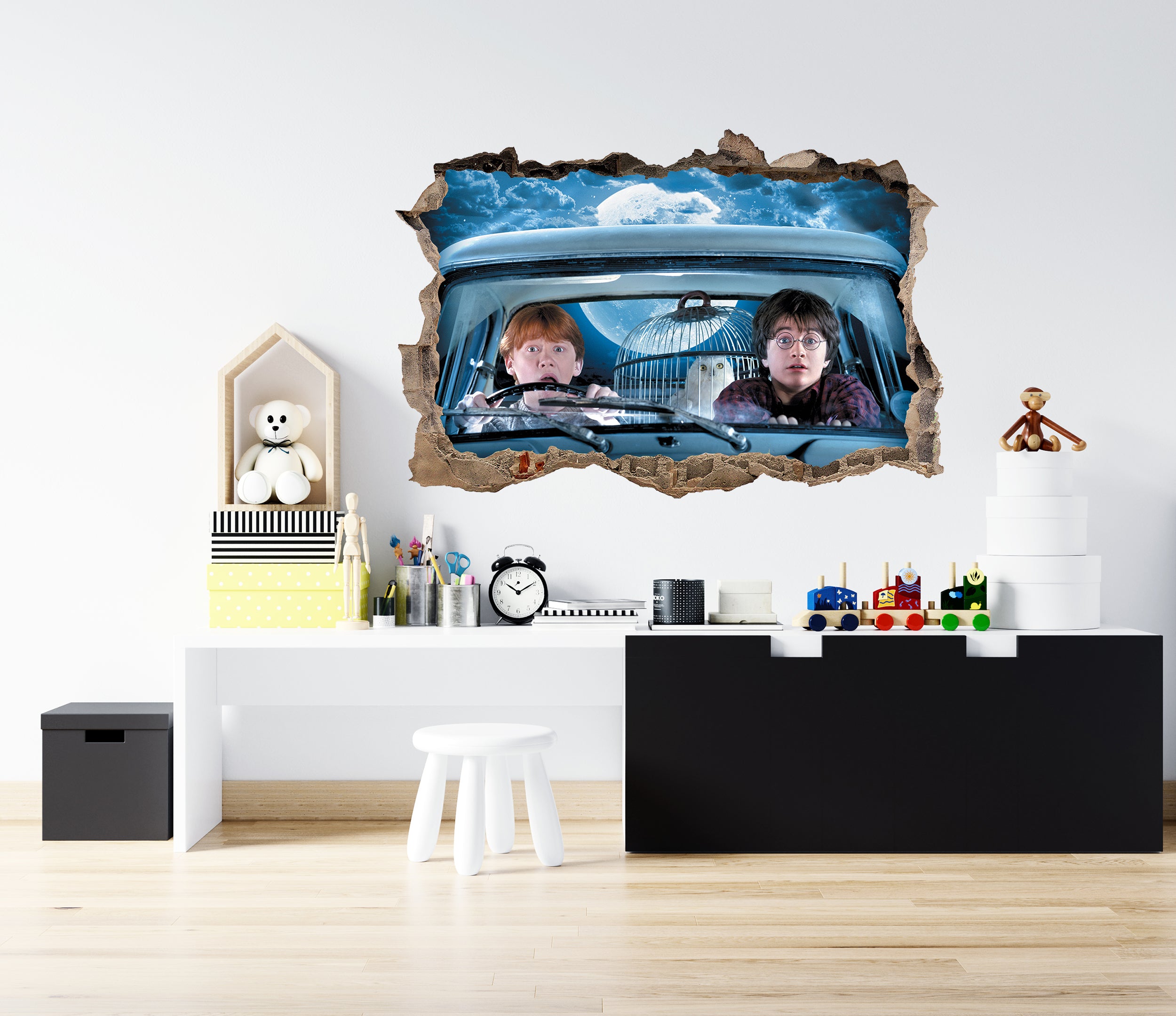 Harry Potter Hogwarts Castle 3D Smashed Broken Decal Wall Sticker 1005