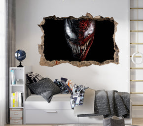 Venom 3D Smashed Wall Decal Removable Sticker Art Decor Mural AVG29