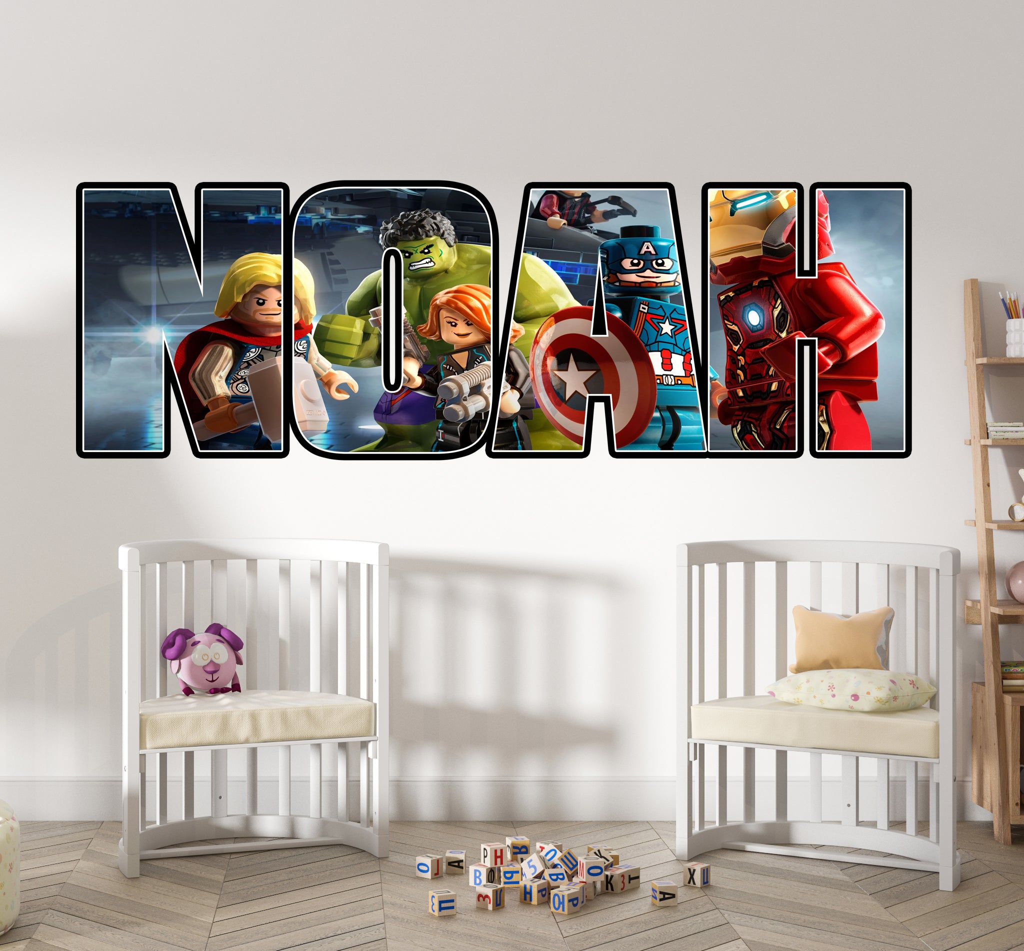 Lego Batman Personalized Name Wall Sticker Removable Decal Custom Decor Art LG09