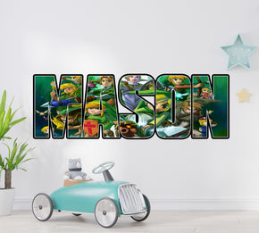 Link Personalized Name Wall Sticker Removable Decal Custom Decor Art LZ06