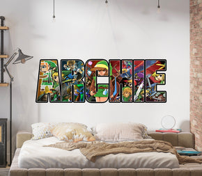 Link Personalized Name Wall Sticker Removable Decal Custom Decor Art LZ07