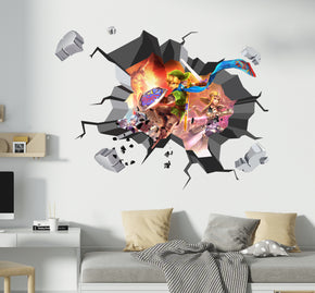 Link Legend Of Zelda 3D Explosion Wall Sticker Decal Decor Mural Art LZ04