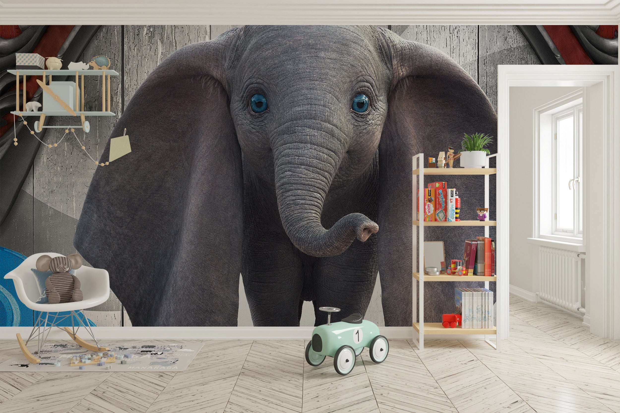 Dumbo Disney Self-Adhesive Removable Wallpaper Mural Home Wall Art Decor