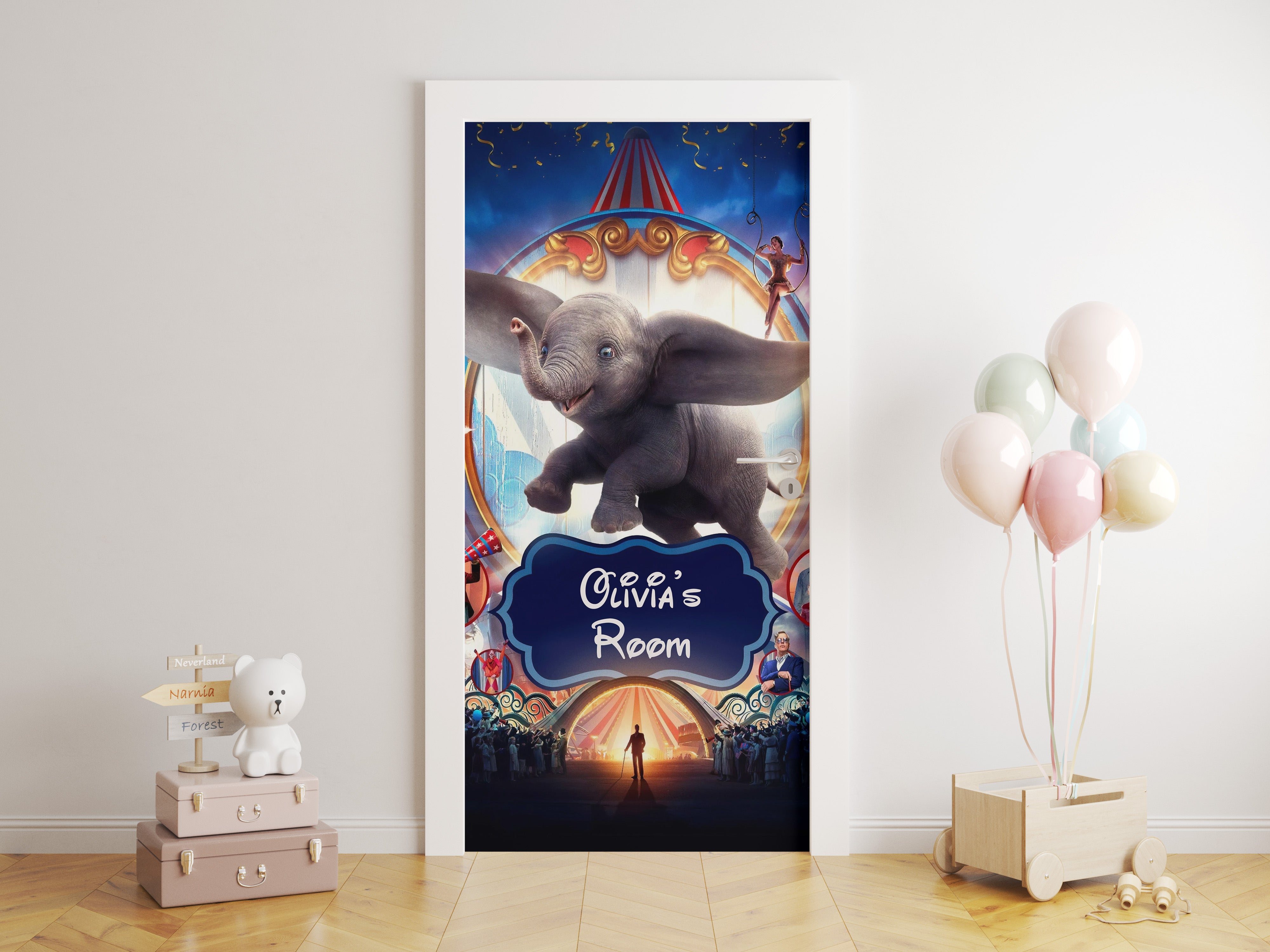 Dumbo Personalized DOOR Wallpaper Decal Removable Sticker MMS19