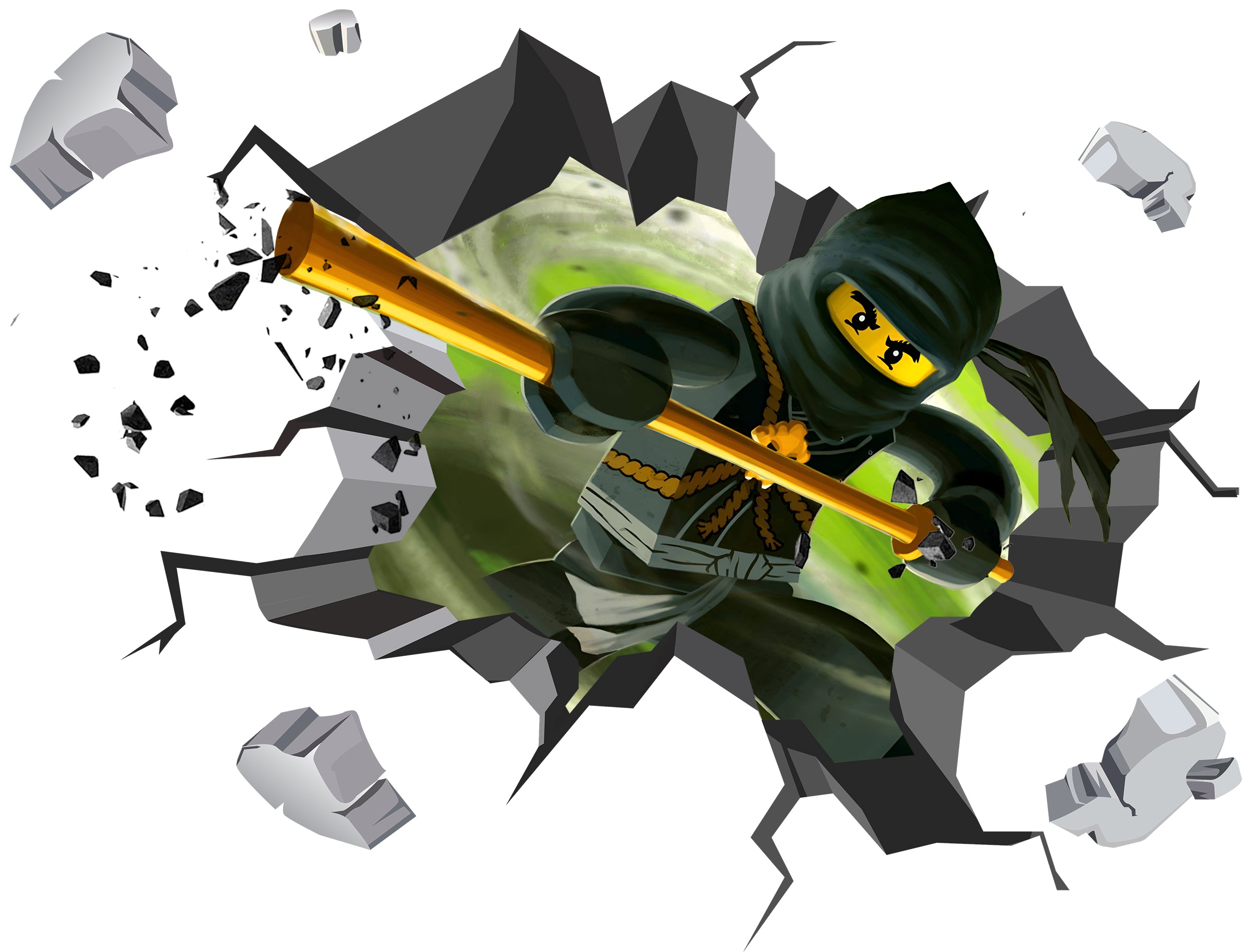 Lego Ninjago 3D Explosion Effect Wall Sticker Decal Home Decor Mural Art LG06