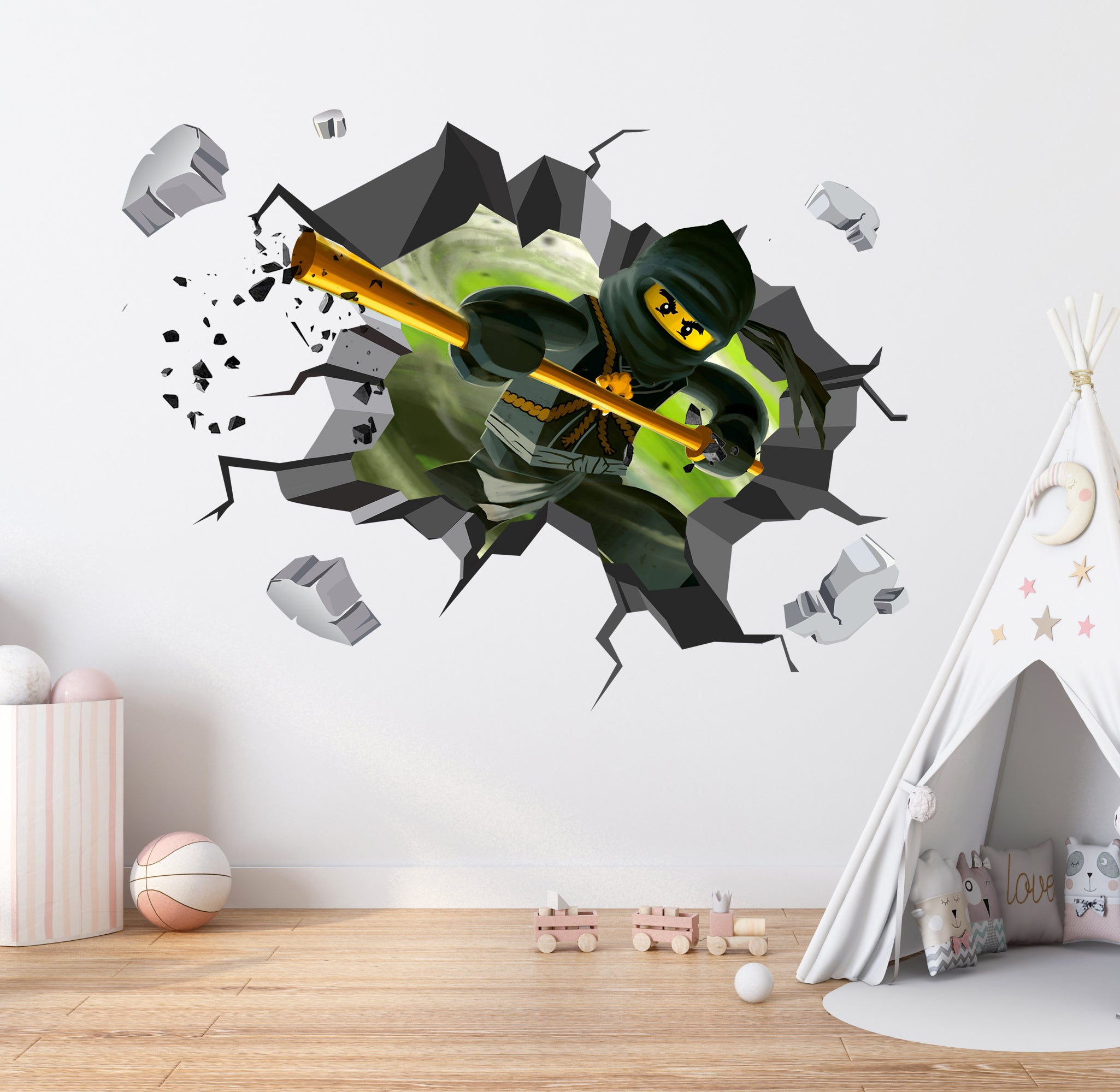Lego Ninjago 3D Explosion Effect Wall Sticker Decal Home Decor Mural Art LG06