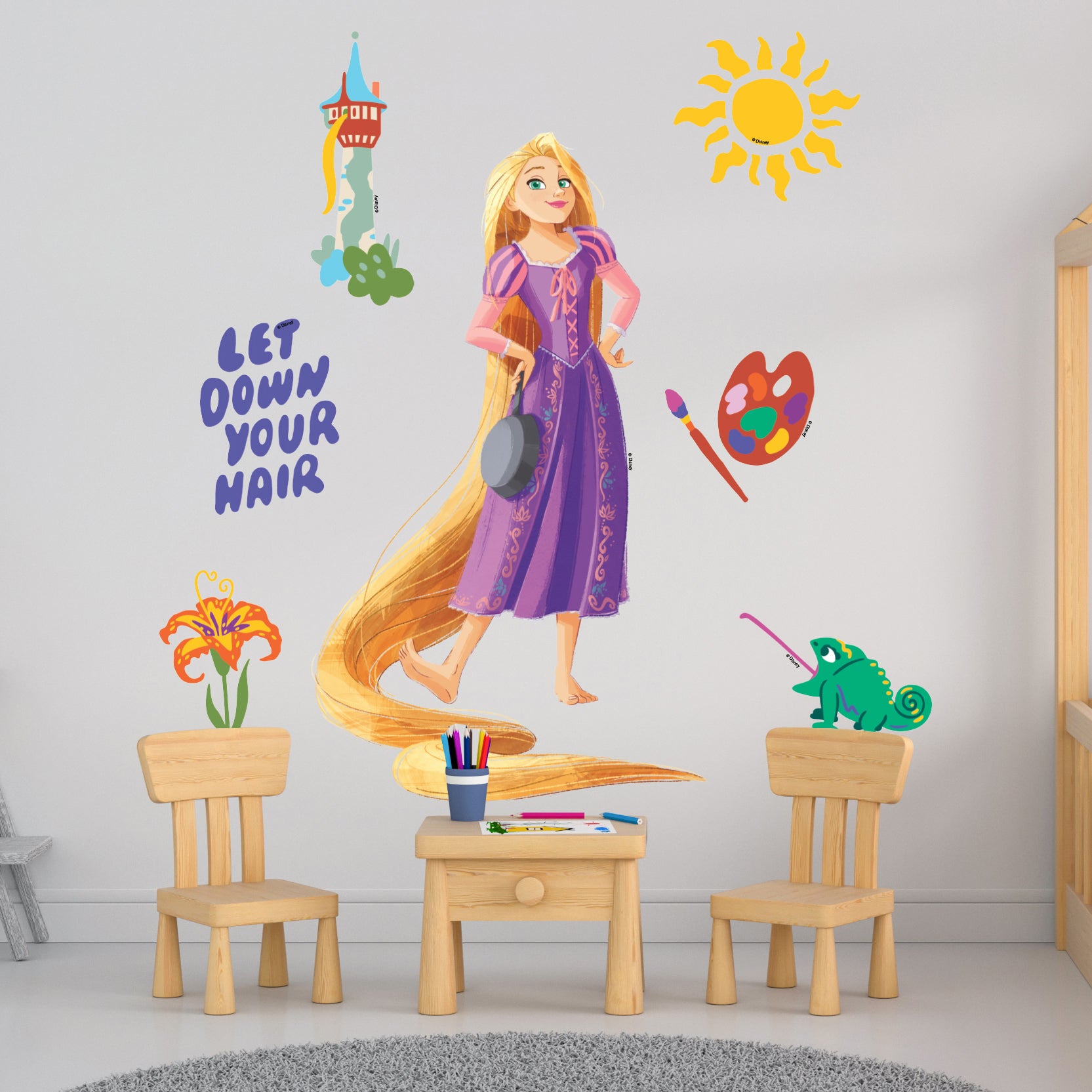 Rapunzel Tangled Disney Princess 3D Wall Sticker Decal Home Decor Wall Art