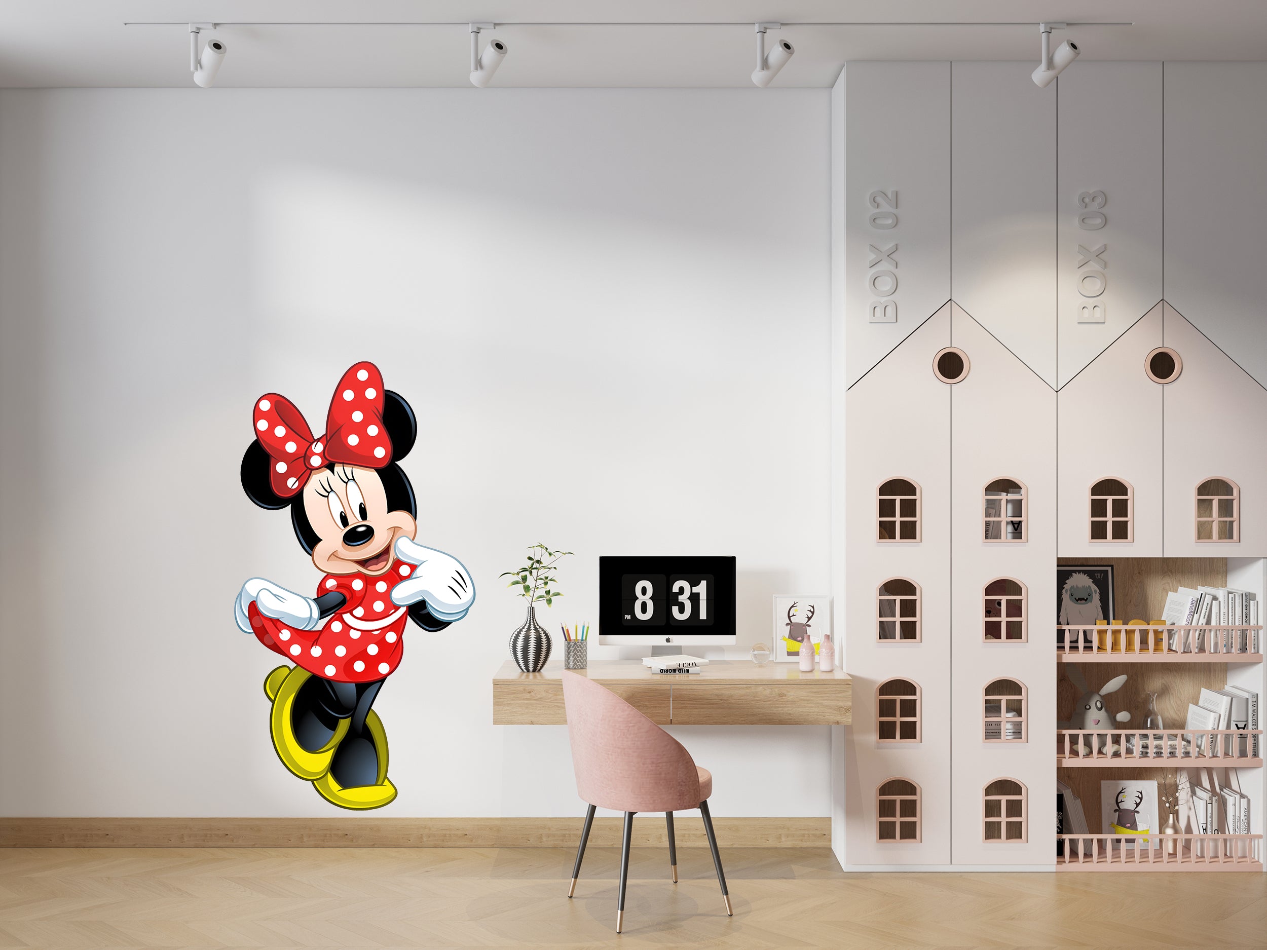 Minnie Mouse KIND 3D Wall Sticker Decal Home Decor Wall Art