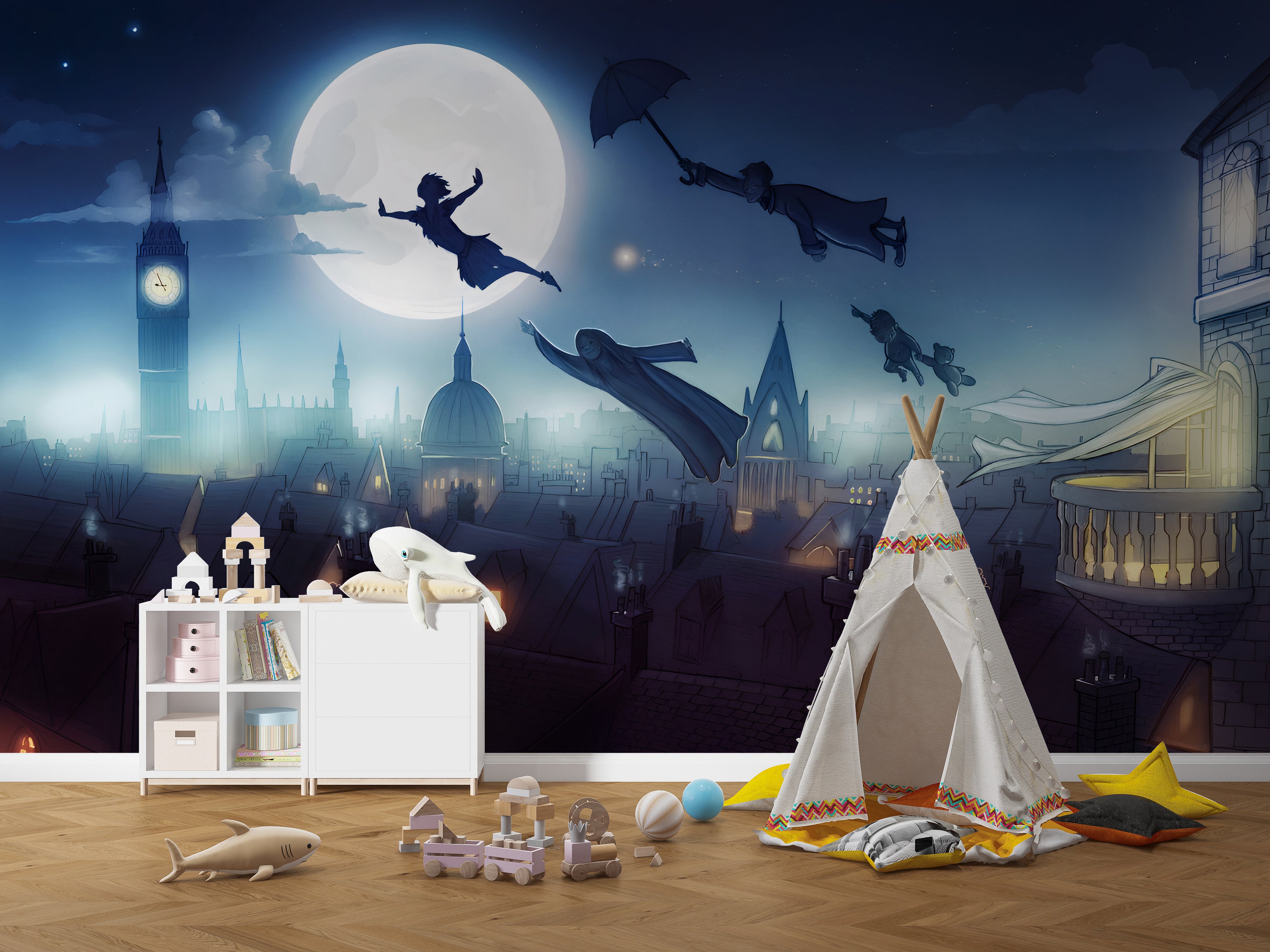 Peter Pan Self-Adhesive Wallpaper Mural Home Wall Art Decor WP33