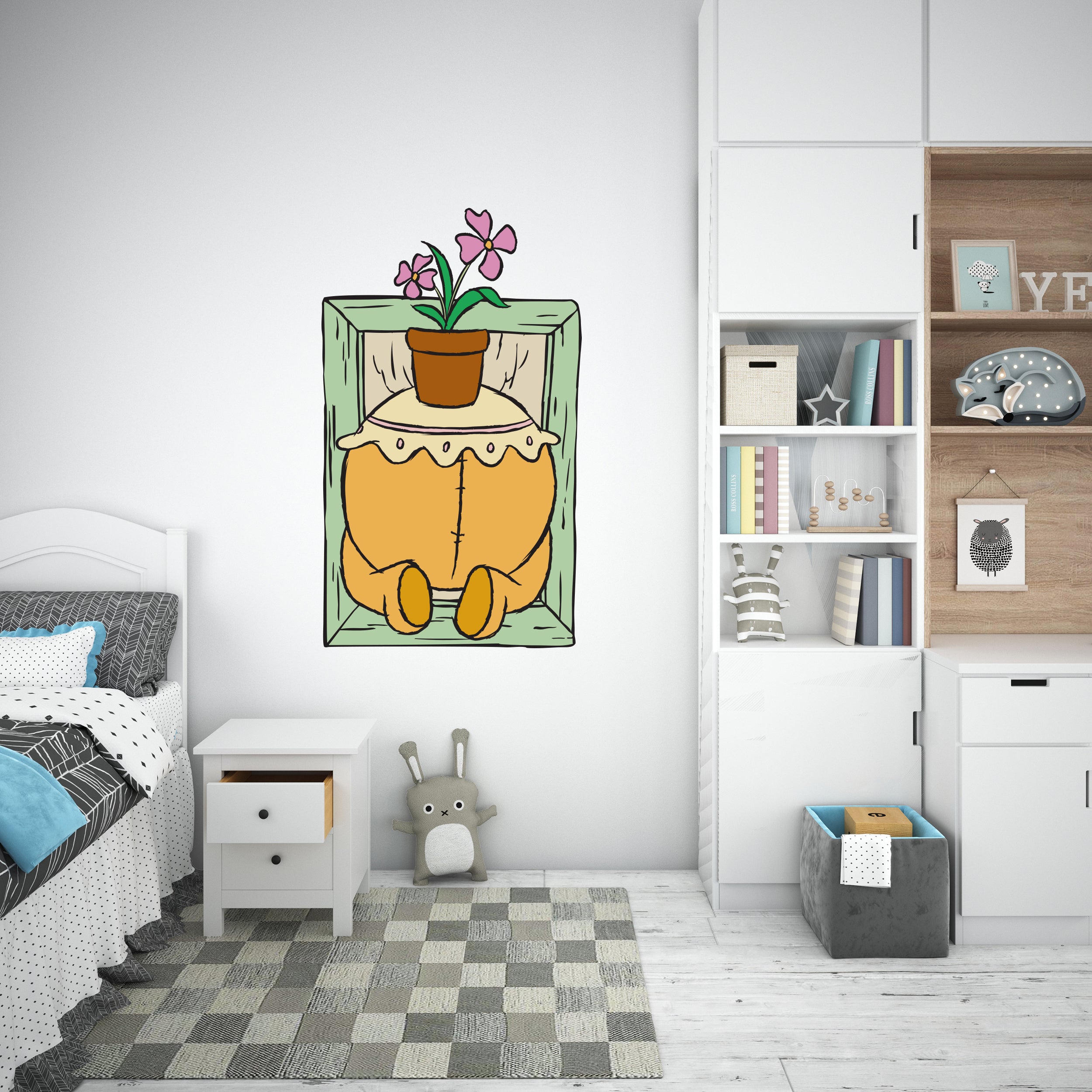 Winnie The Pooh Stuck 3D Wall Sticker Decal Home Decor Wall Art WTP16